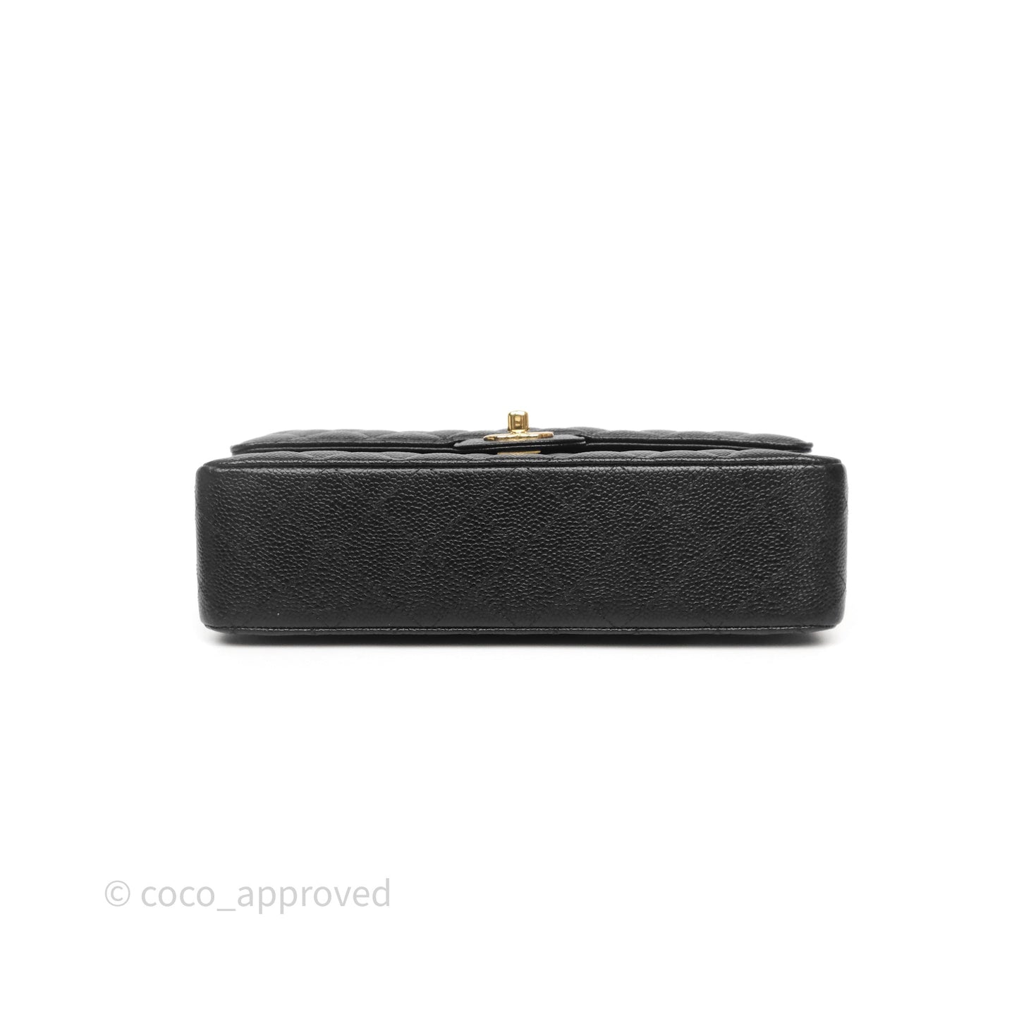 Chanel Classic M/L Medium Flap Quilted Black Caviar Gold Hardware