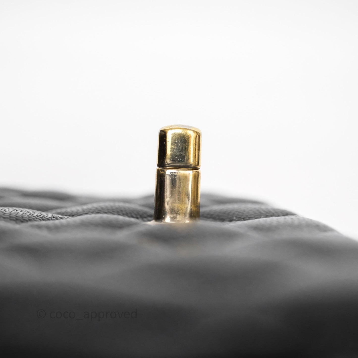 Chanel Mini Square Quilted Black Caviar Gold Hardware