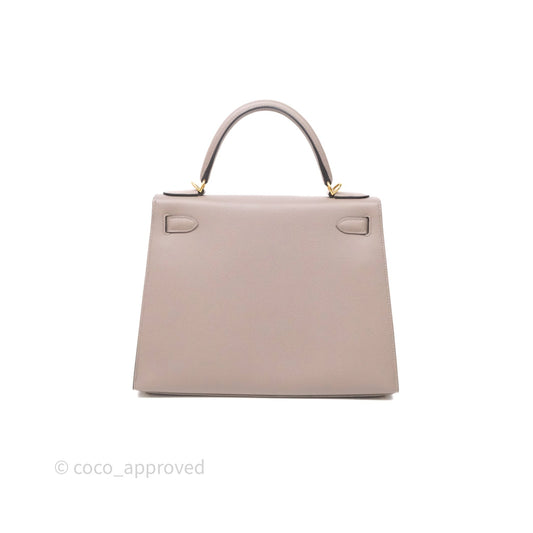Hermes Kelly 28 Gris Asphalte Epsom Gold Hardware