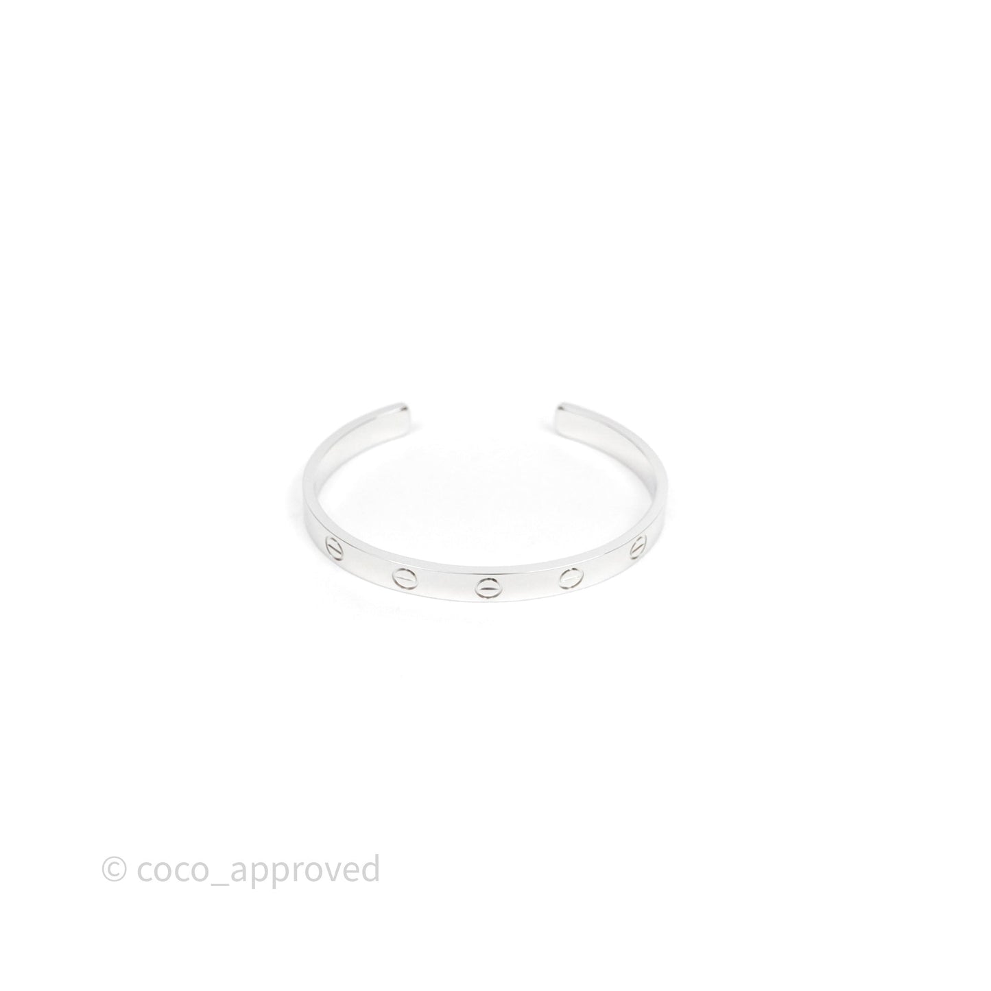 Cartier Love Bracelet Open Classic Model White Gold