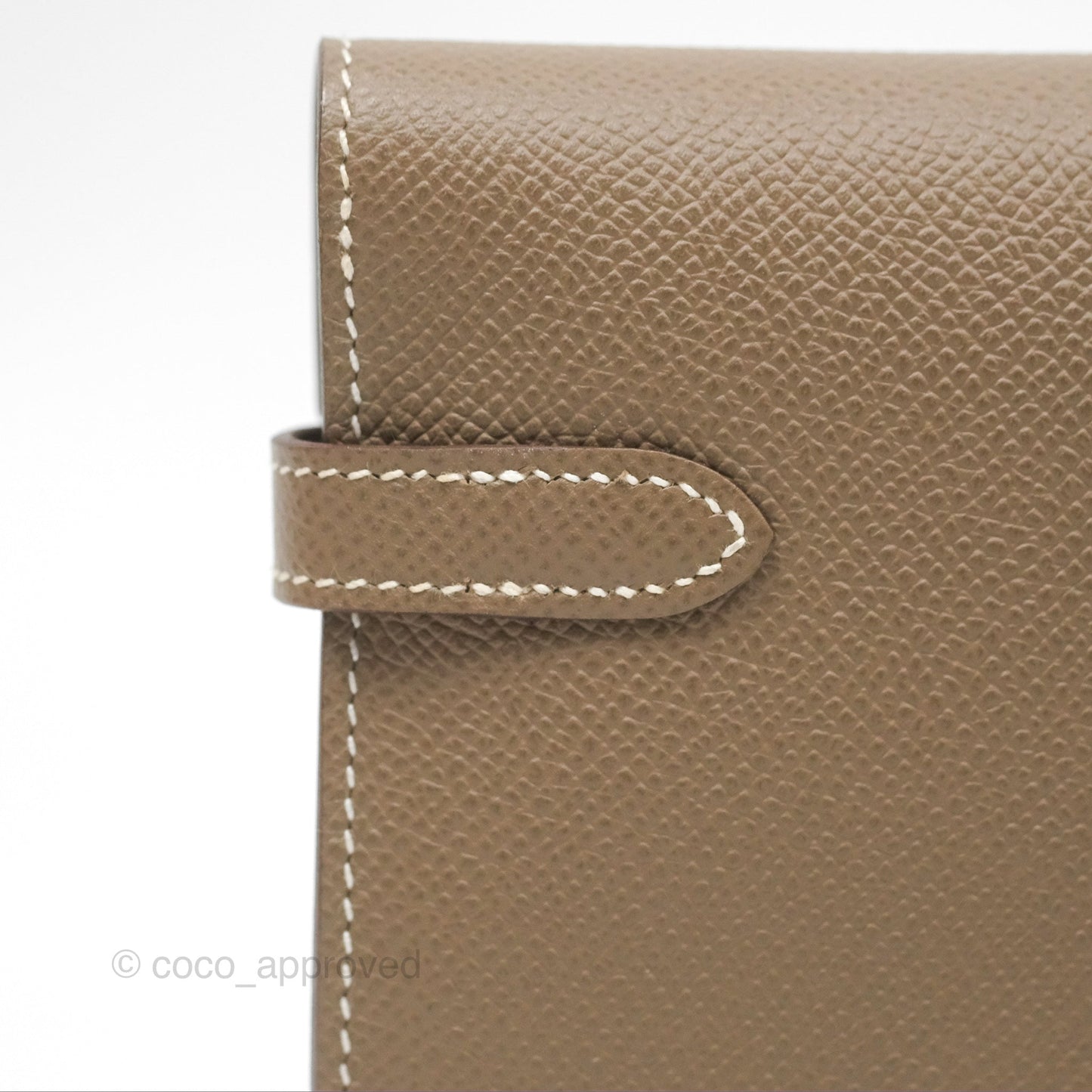 Hermès Kelly Wallet Etoupe Epsom Palladium Hardware