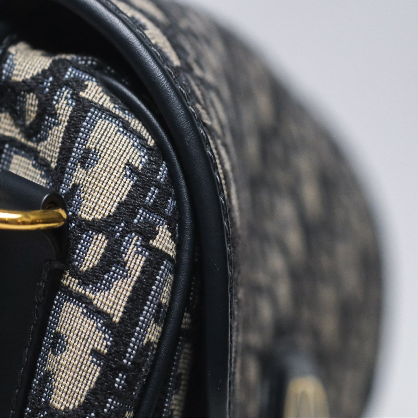 Christian Dior Medium Bobby Bag Blue Oblique Jacquard Canvas