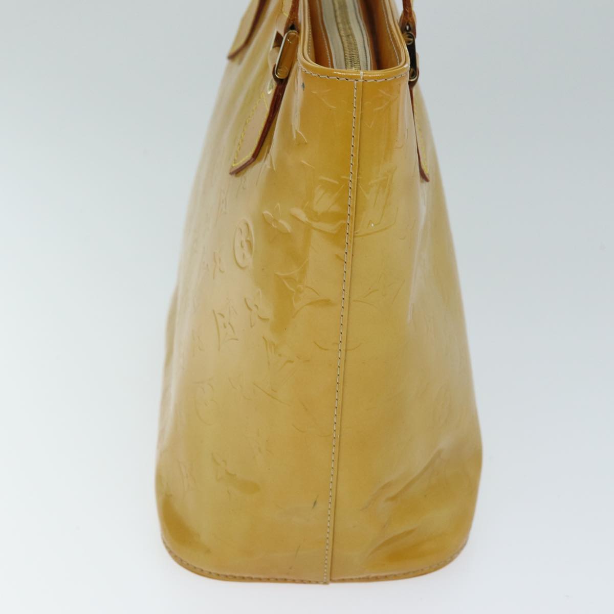 LOUIS VUITTON Monogram Vernis Houston Hand Bag Beige M91004 LV 73458
