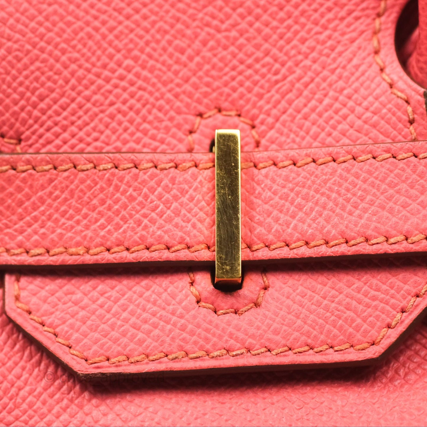 Hermès Birkin 30 Retourne Flamingo I5 Epsom Gold Hardware