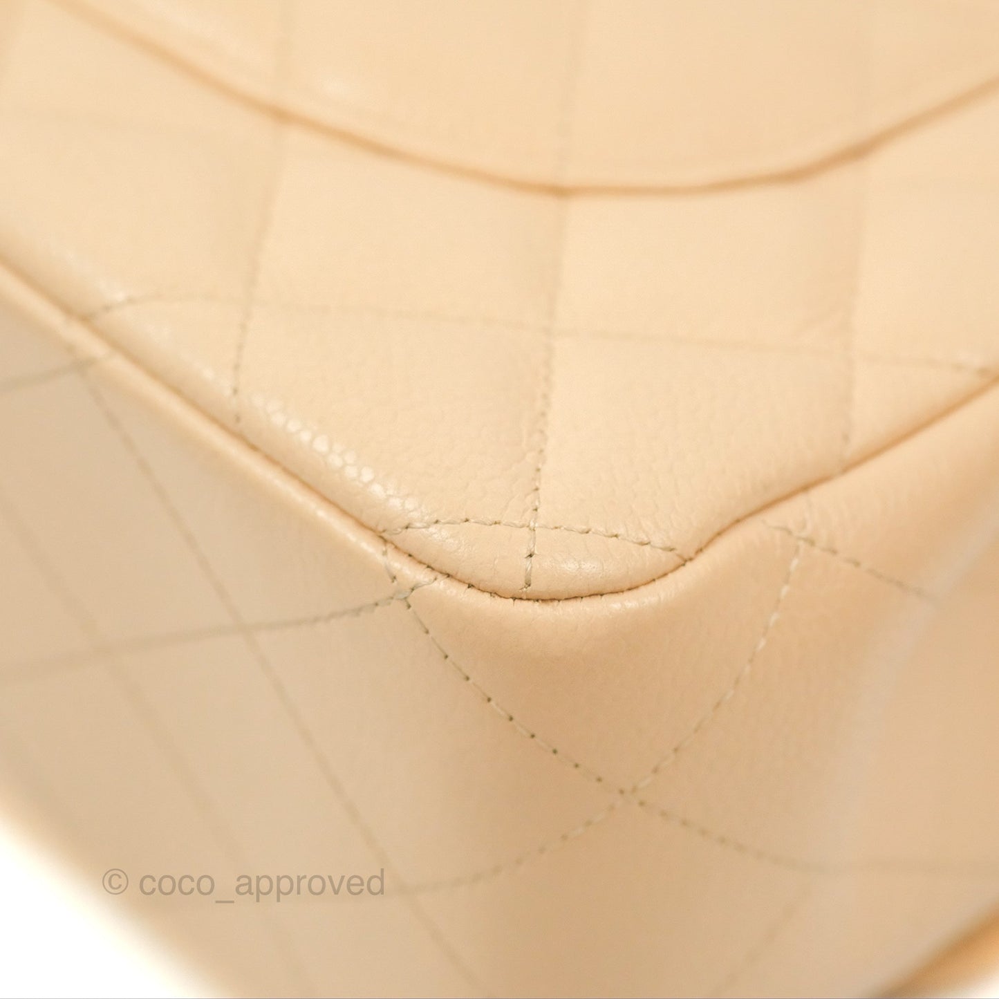 Chanel Jumbo Double Flap Beige Caviar Gold Hardware⁣⁣