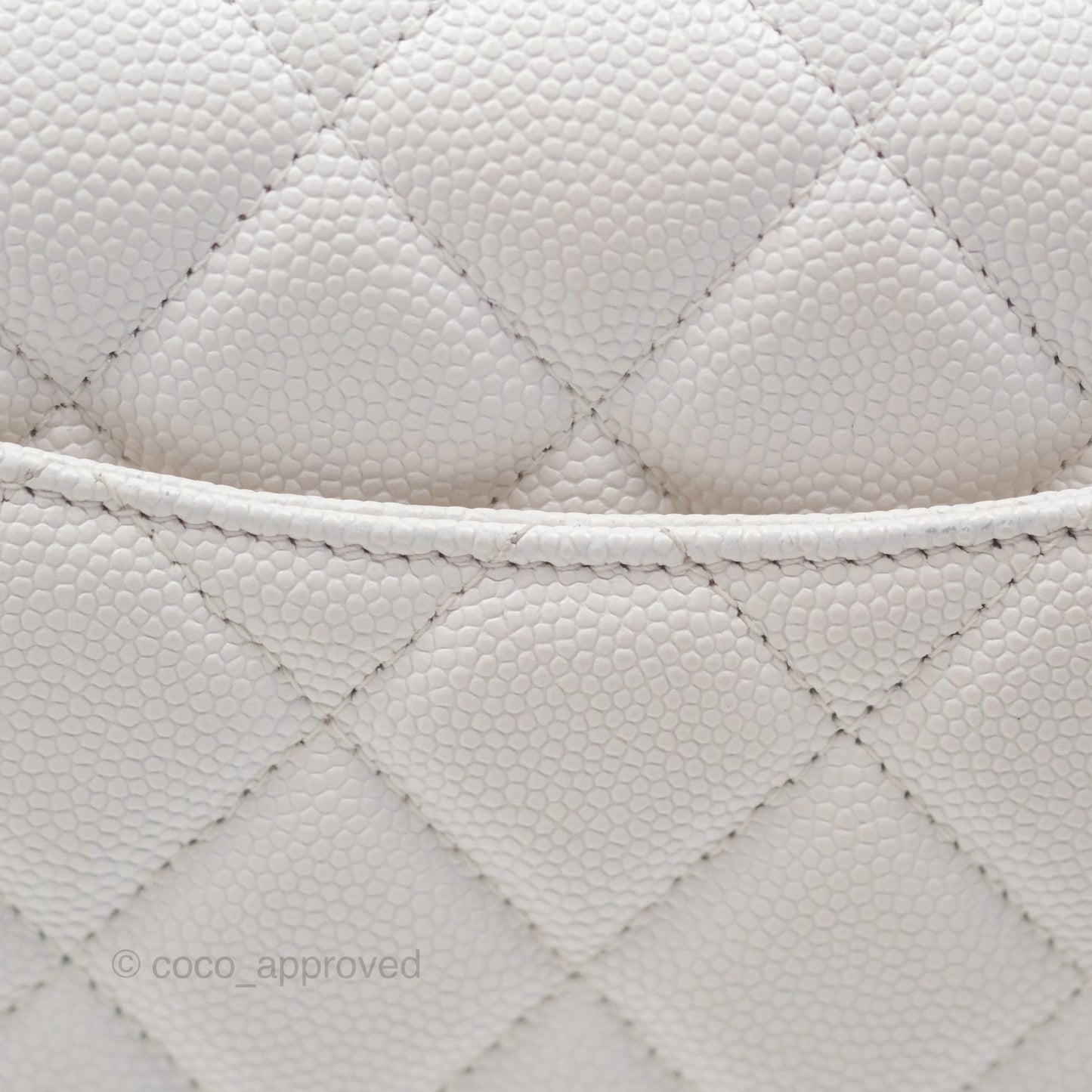 Chanel Quilted Classic Wallet on Chain WOC White Caviar Gold Hardware