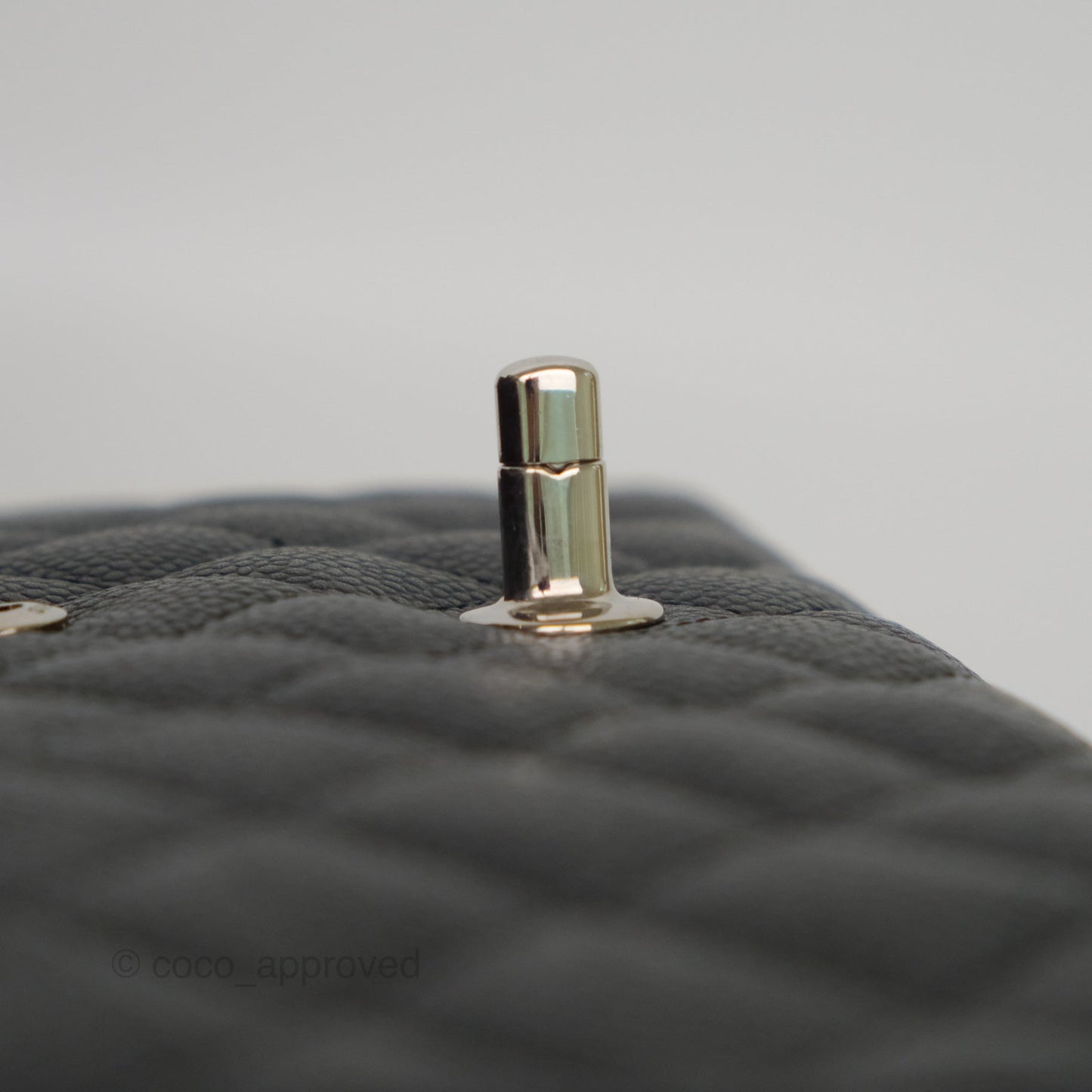 Chanel Classic M/L Medium Flap Quilted Black Caviar Silver Hardware