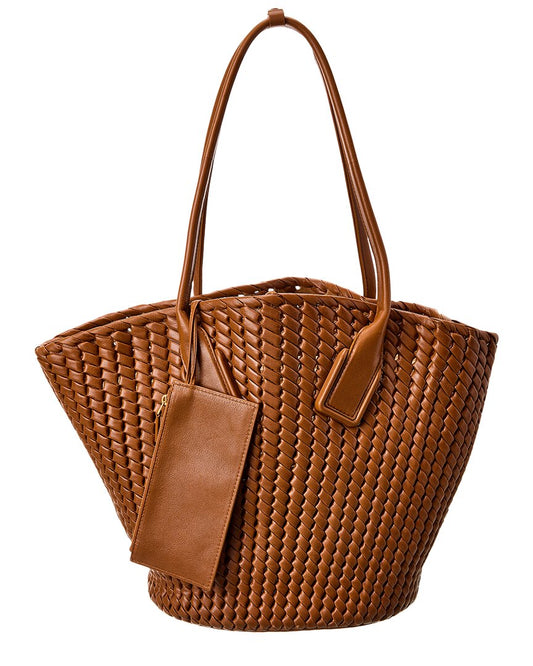 Luxury Bottega Veneta Basket Intrecciato Leather Tote
