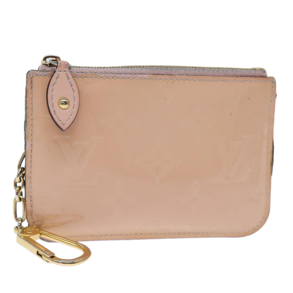 LOUIS VUITTON Vernis Pochette Cles NM Coin Purse Rose Valerine M61286 73510