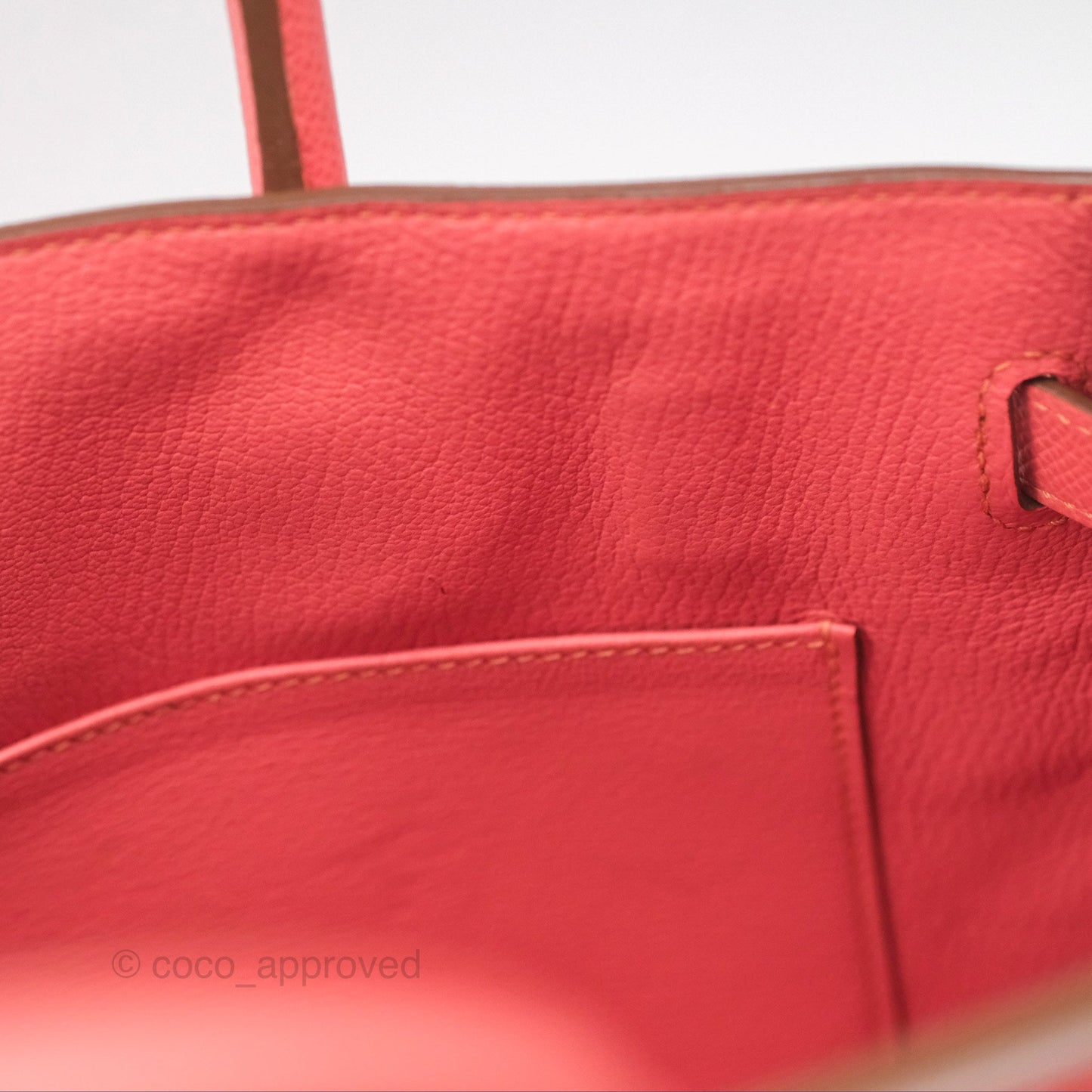 Hermès Birkin 30 Retourne Flamingo I5 Epsom Gold Hardware
