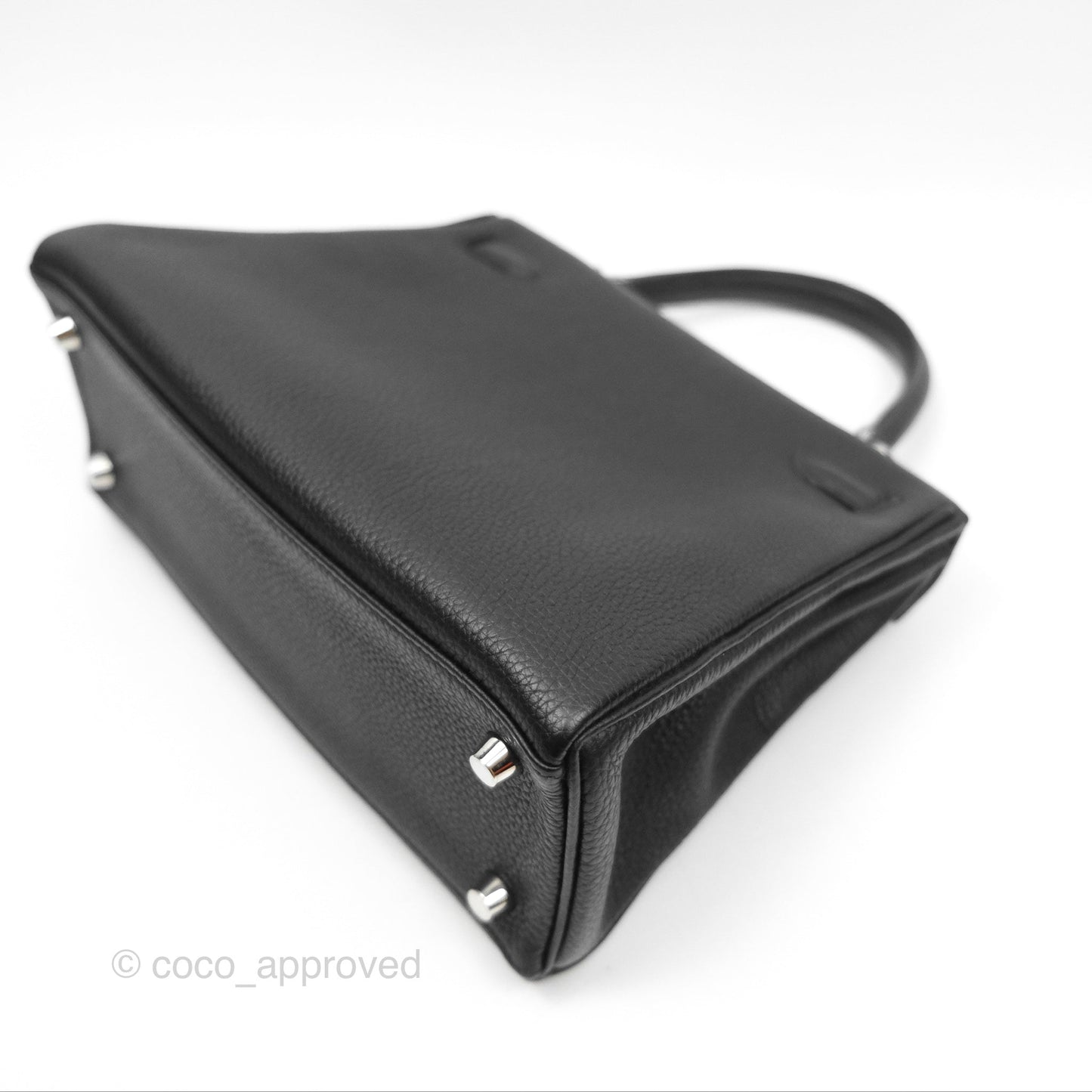 Hermès Retourne Kelly 25 Black Togo Palladium Hardware