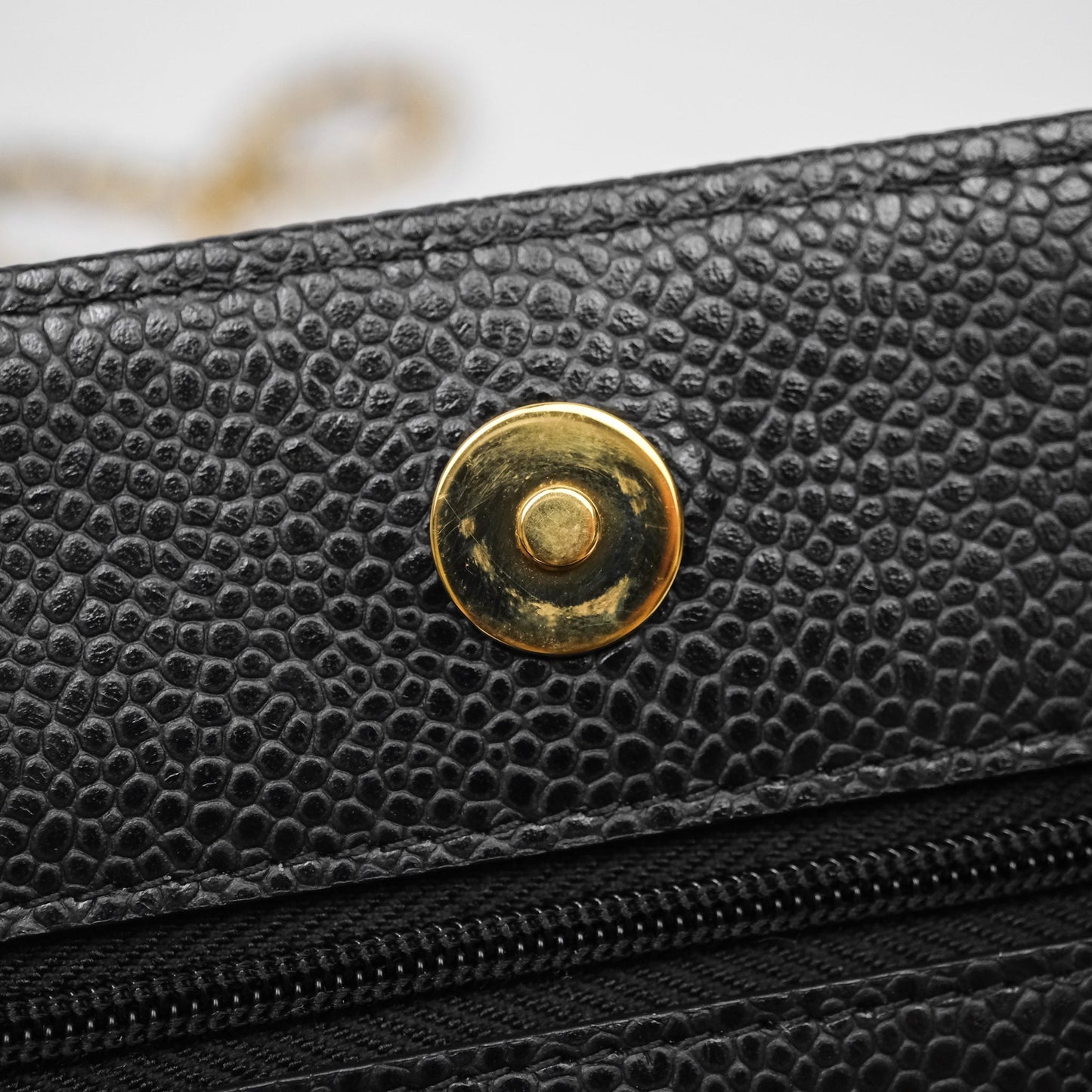 Chanel Quilted WOC Black Caviar Gold Hardware