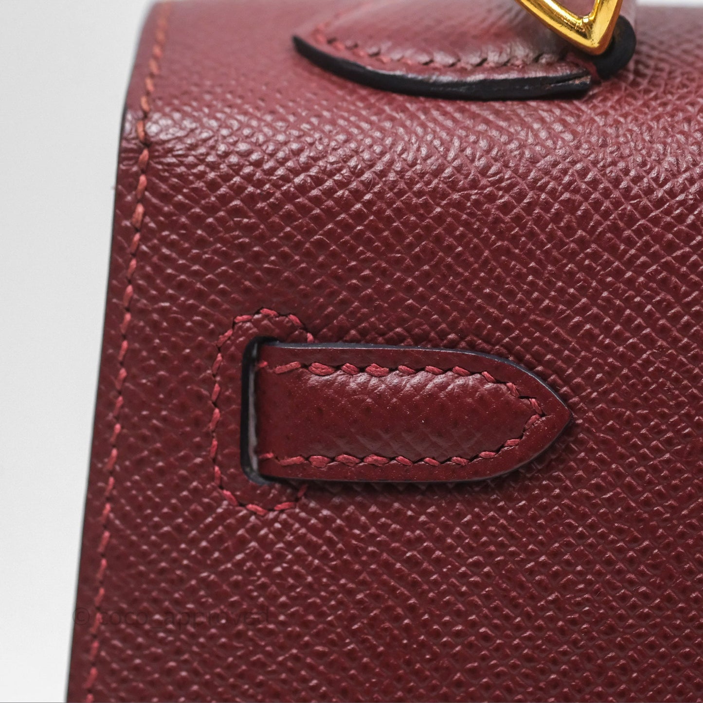 Hermès Sellier Kelly 25 Rouge H Epsom Gold Hardware