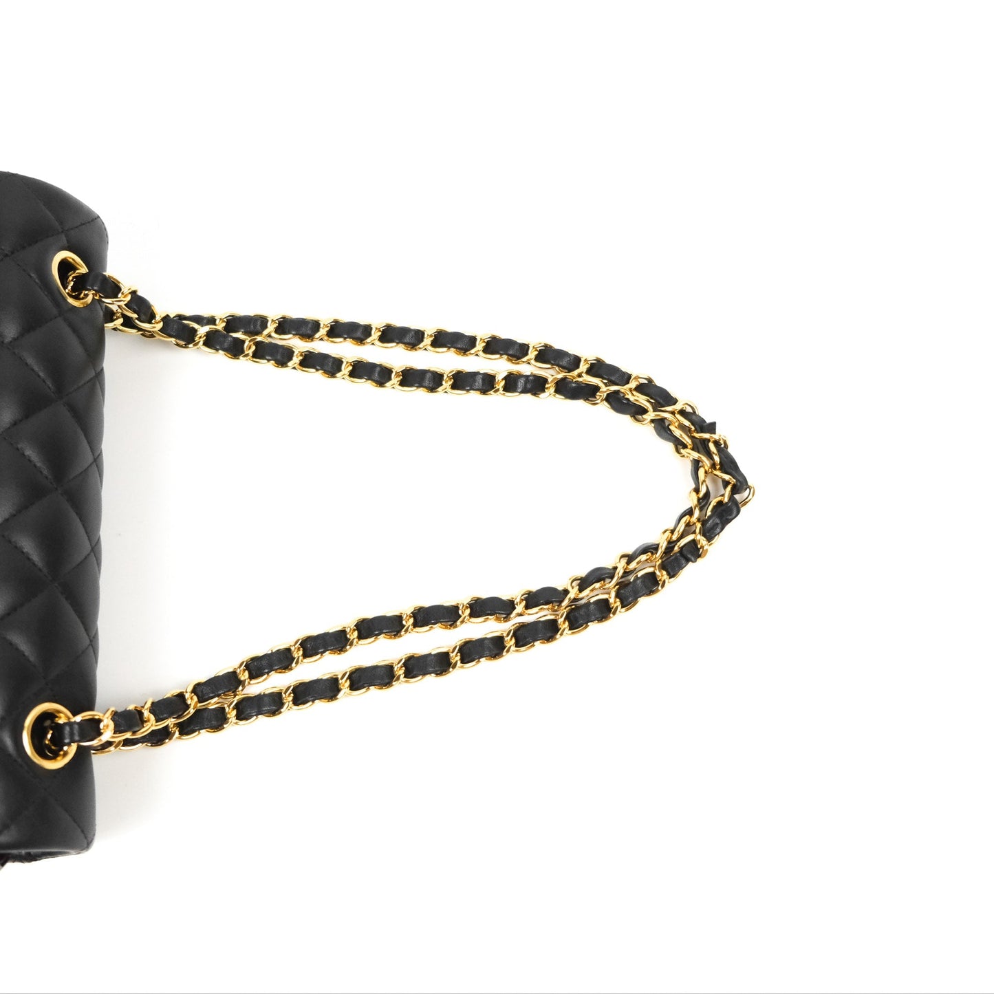 Chanel Small Classic Quilted Flap Black Lambskin Gold Hardware