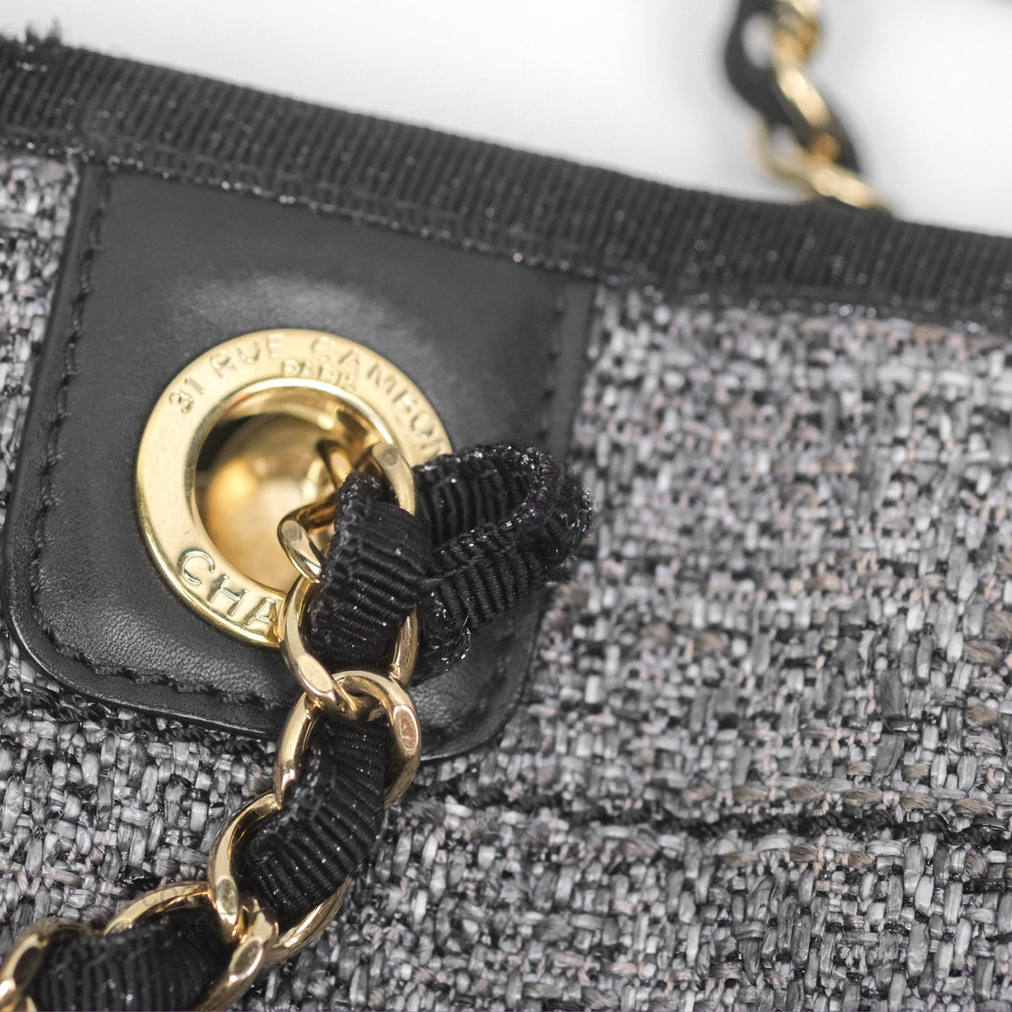 Chanel Medium Deauville Black Charcoal Tote