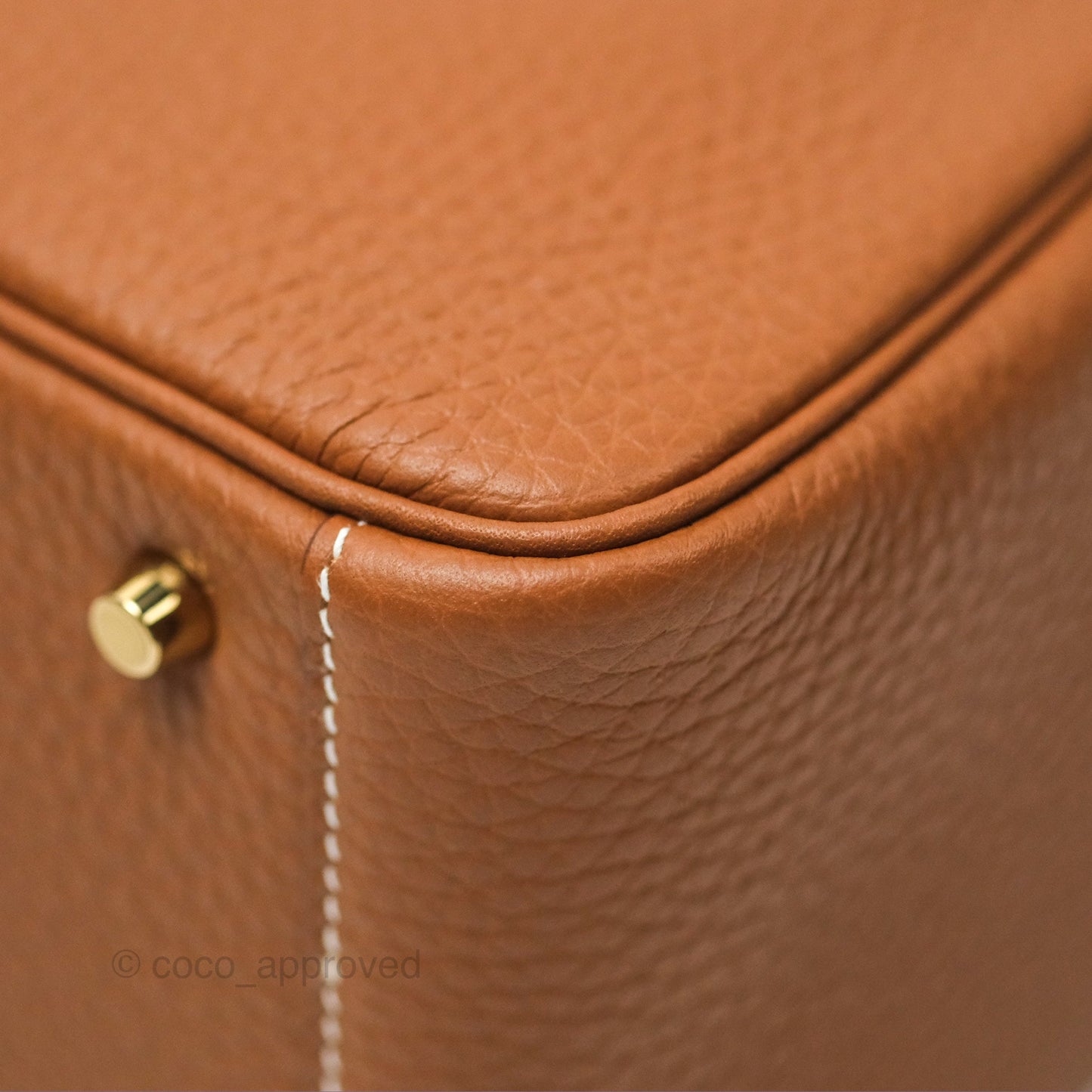 Hermès Mini Lindy 20 Gold Clemence Gold Hardware