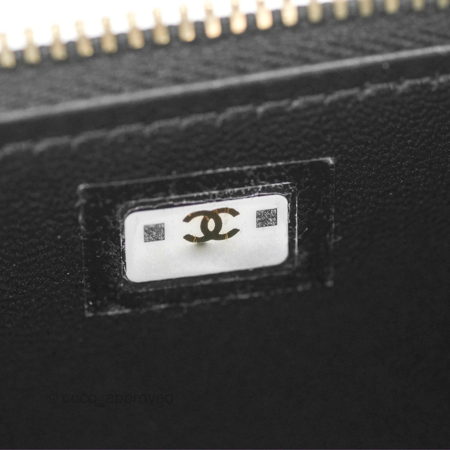 Chanel Vanity Rectangular Top Handle Black Lambskin Gold Hardware