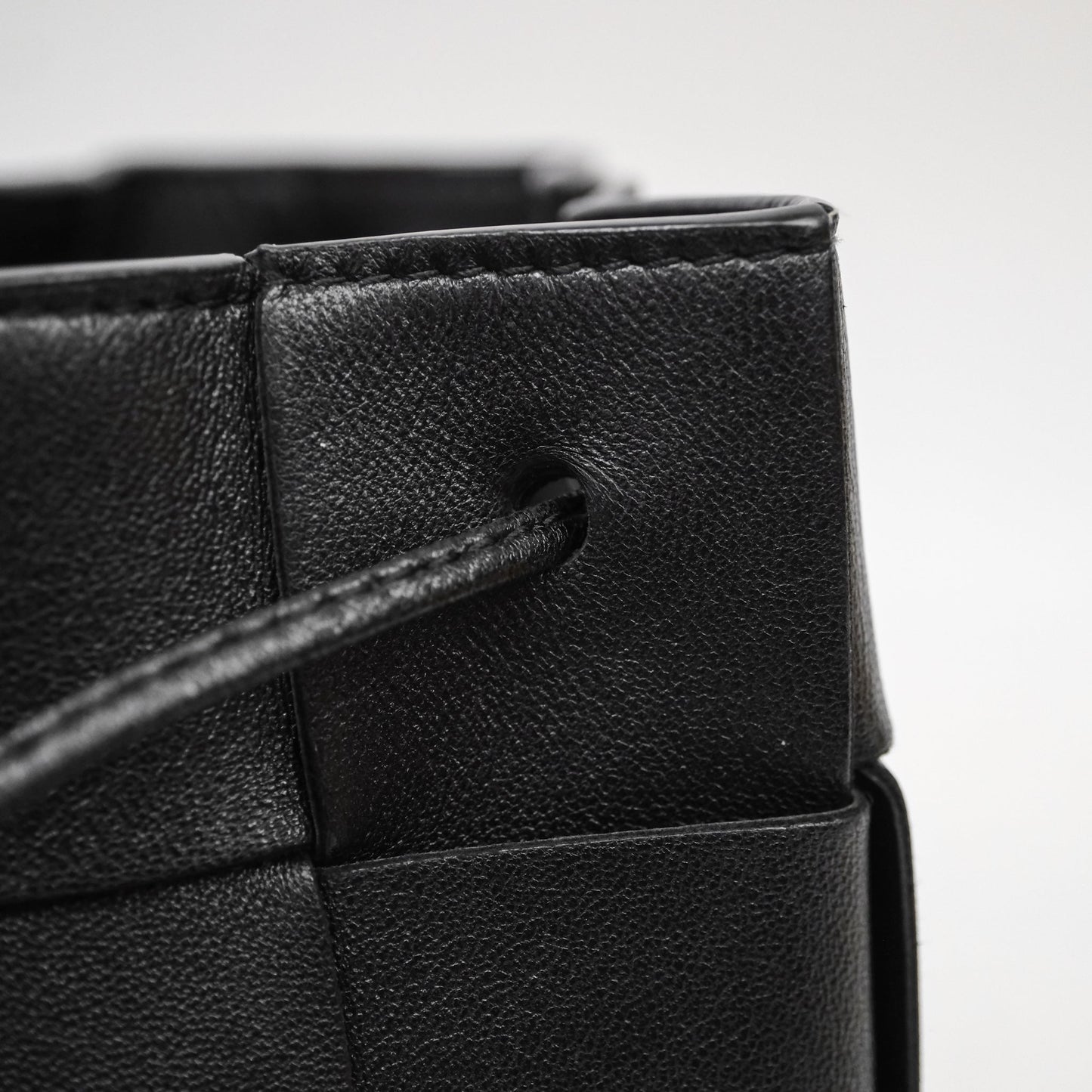 Bottega Veneta Small Cassette Bucket Bag Black Lambskin