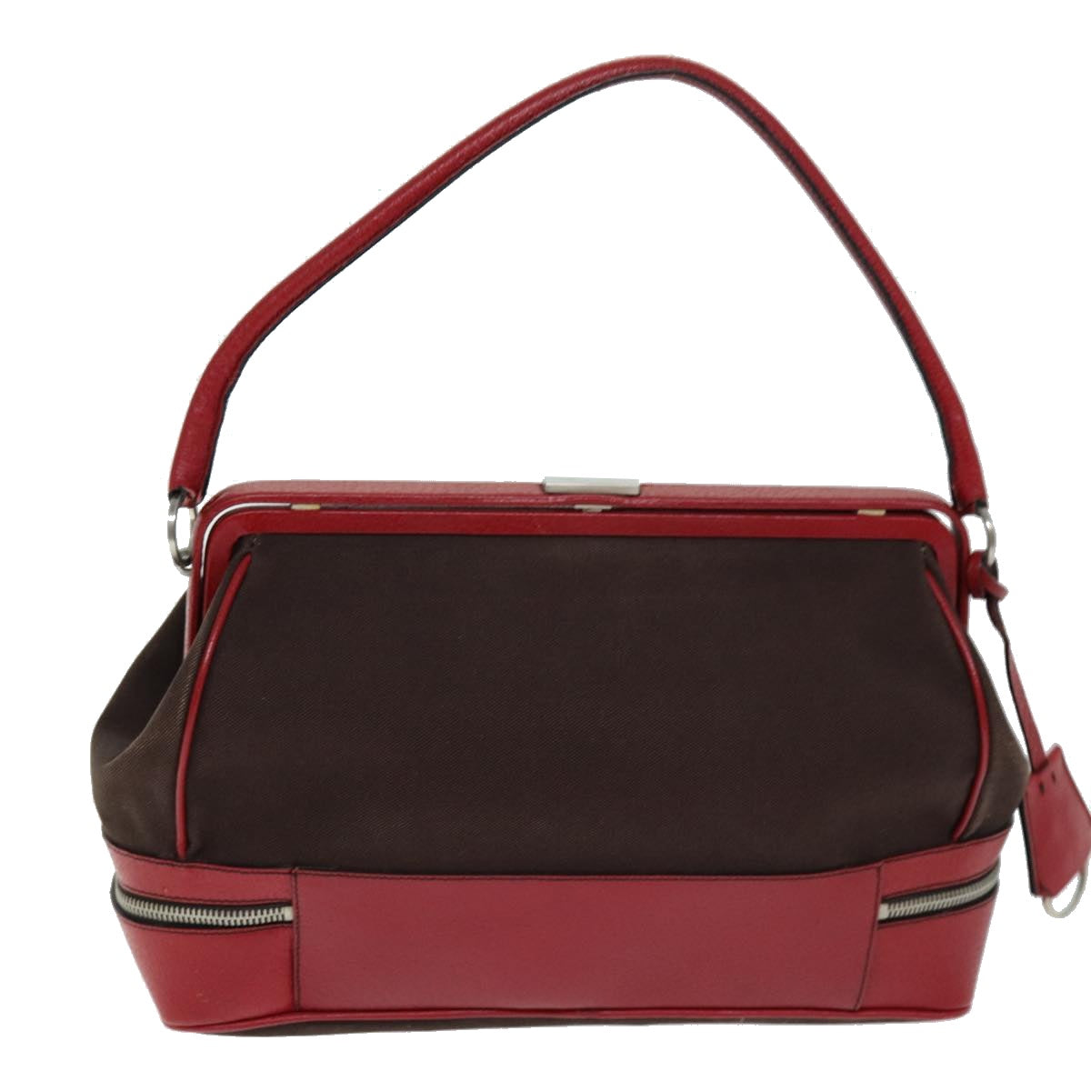 Luxury PradaShoulder Bag Canvas Brown 73593