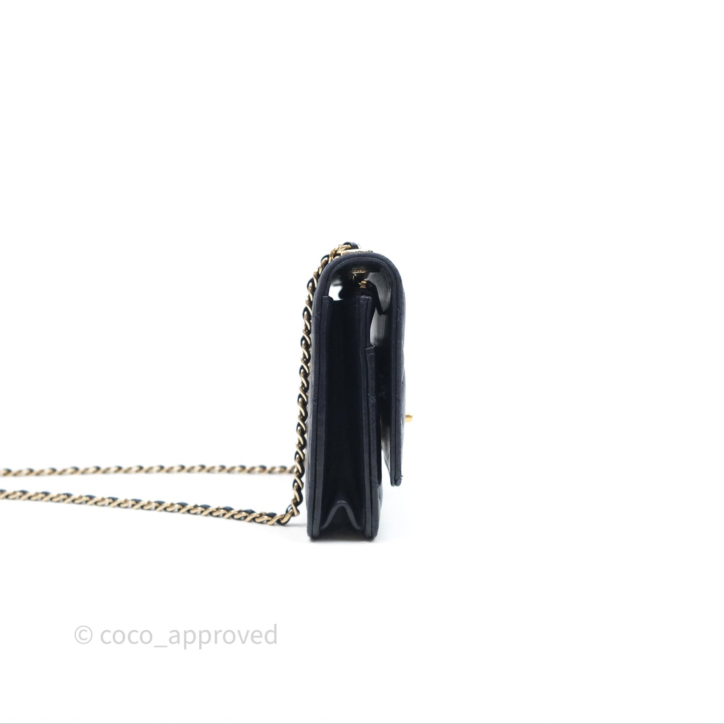 Chanel Trendy CC WOC Wallet On Chain Navy Lambskin Gold Hardware