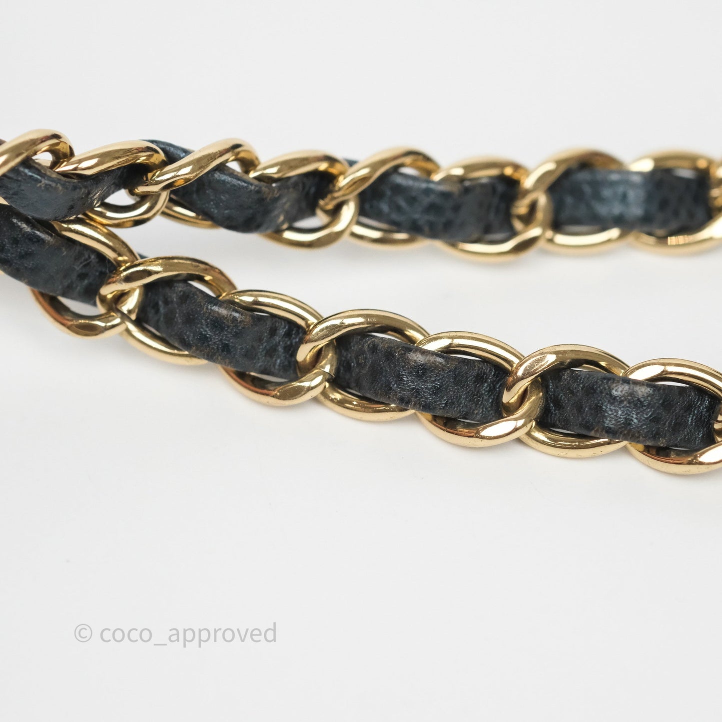 Chanel Mini Rectangular Quilted Iridescent Teal Caviar Gold Hardware