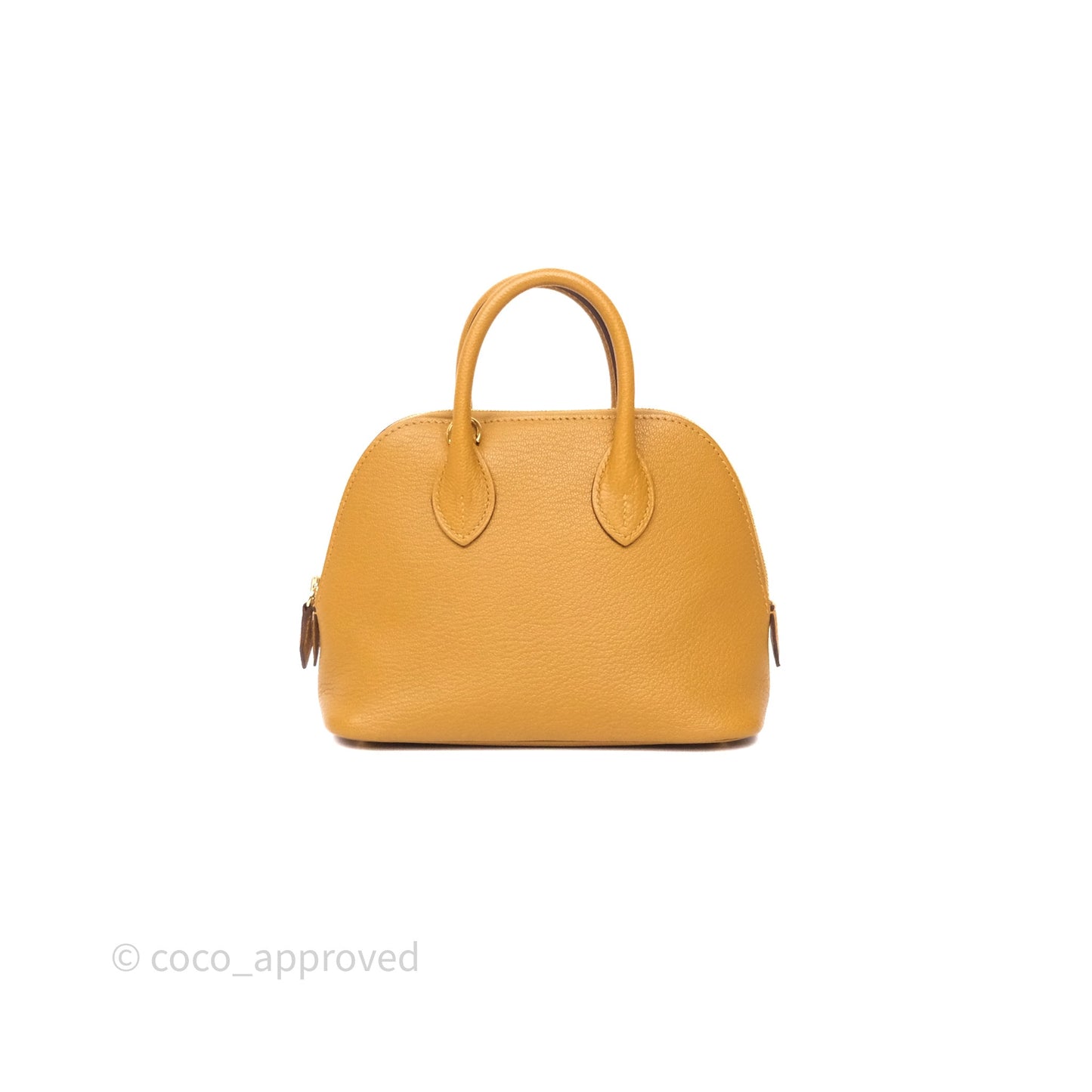 Hermès Bolide Mini 1923 Caramel 28 Chevre Mysore Strap Ficelle/Black Gold Hardware