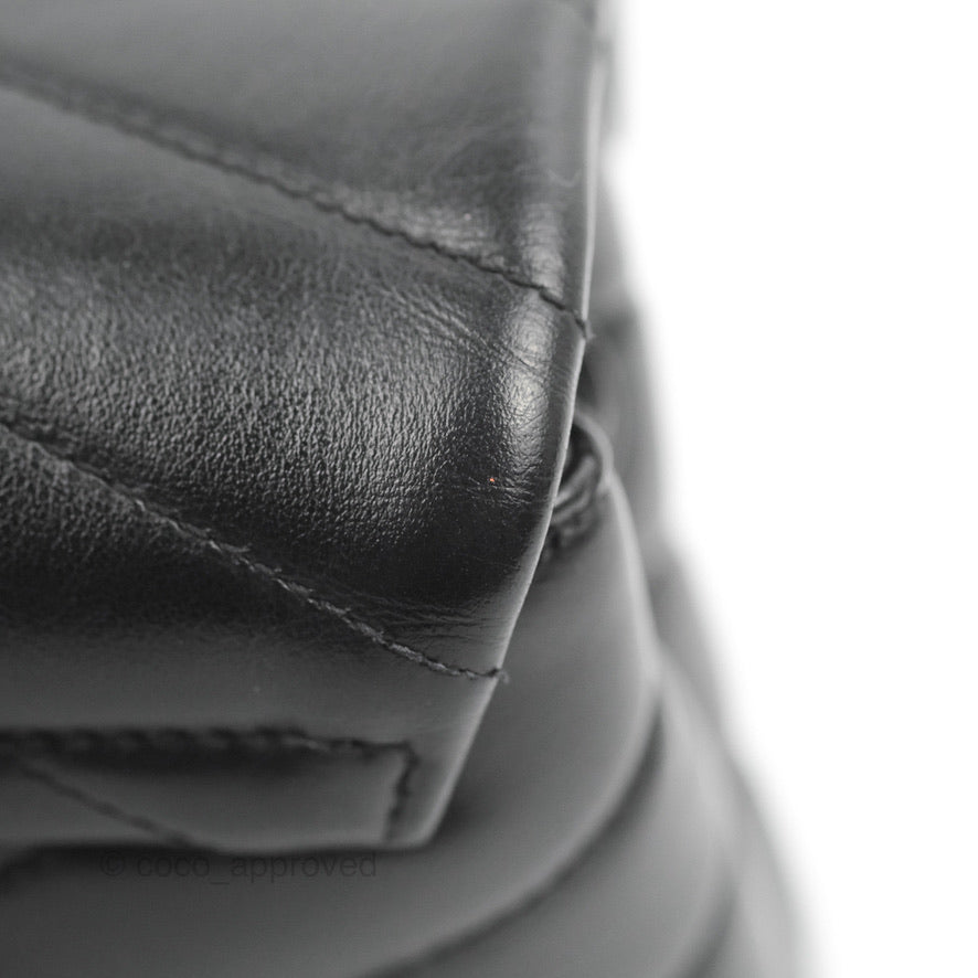 Saint Laurent Loulou Toy Quilted Leather Shoulder Bag Black