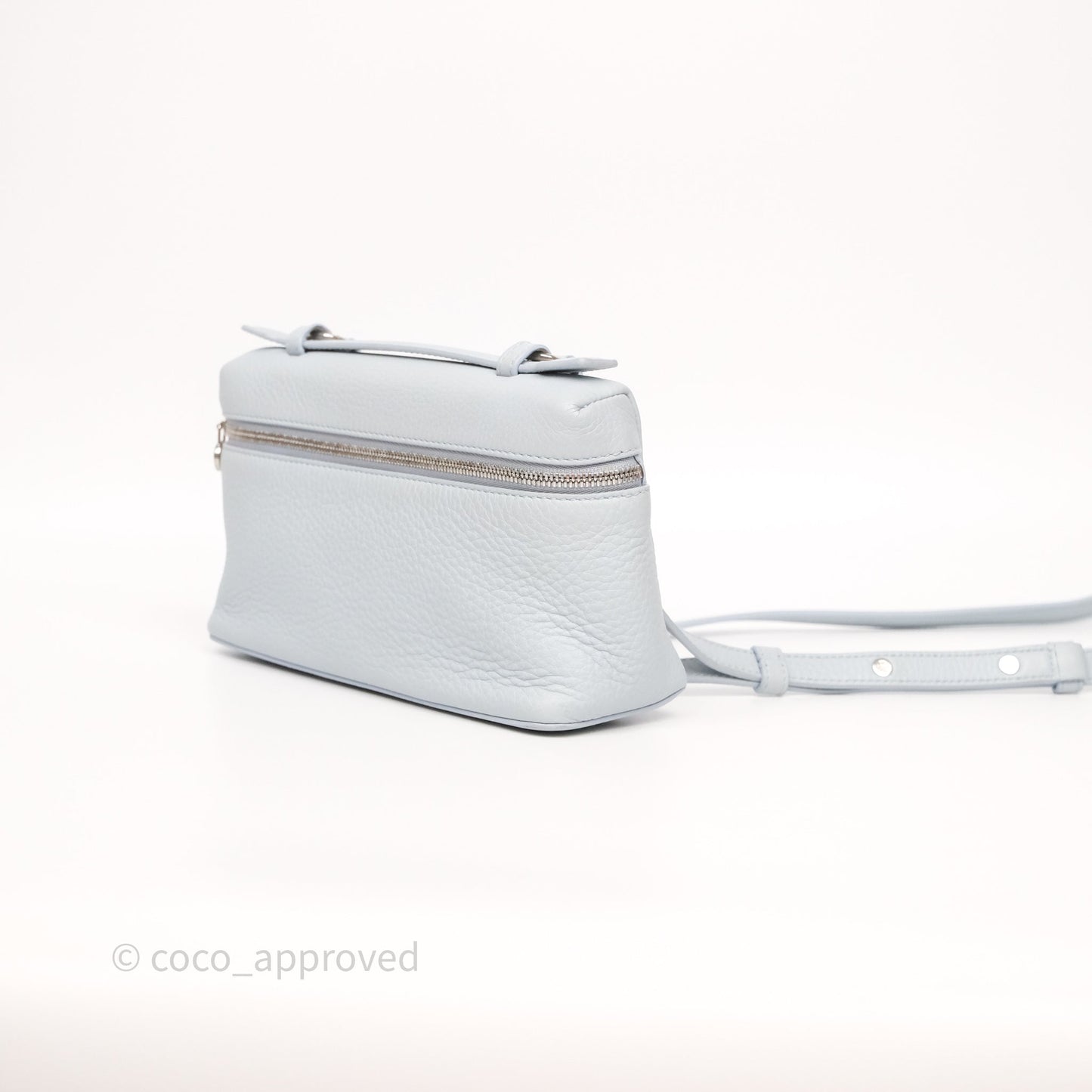Loro Piana Extra Pocket L19 Light Blue Grained Calfskin