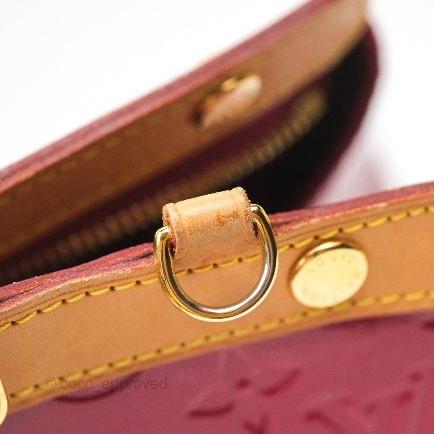 Louis Vuitton Brea MM Red Vernis Patent Monogram