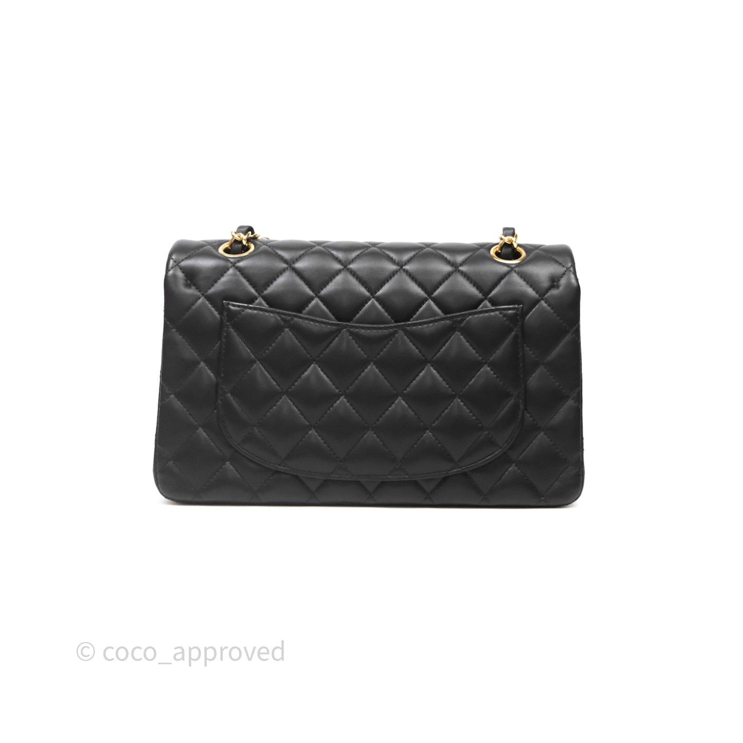 Chanel Small Classic Flap Quilted Black Lambskin Gold Hardware