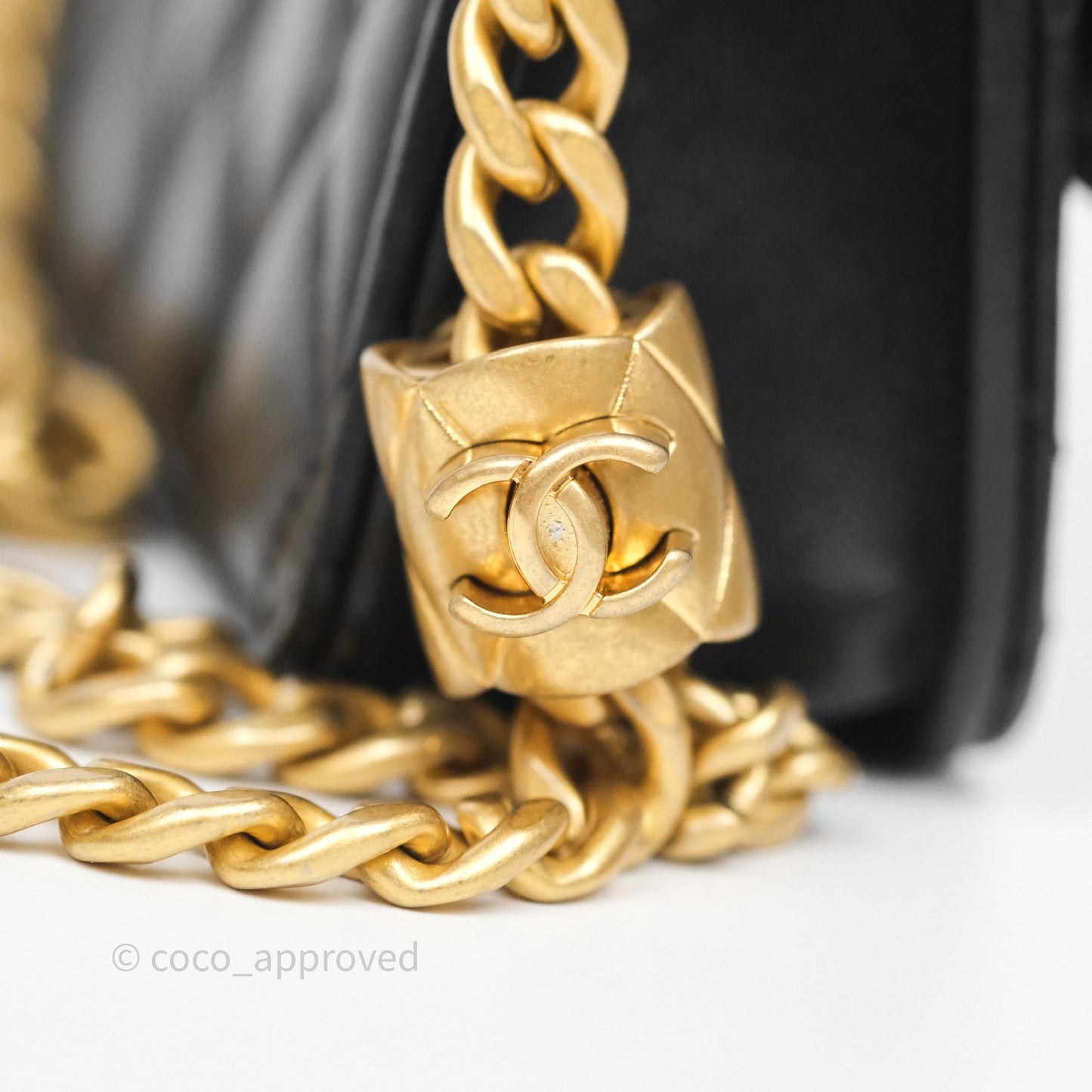 Chanel All Slide Adjustable Chain Phone Holder WOC Black Lambskin