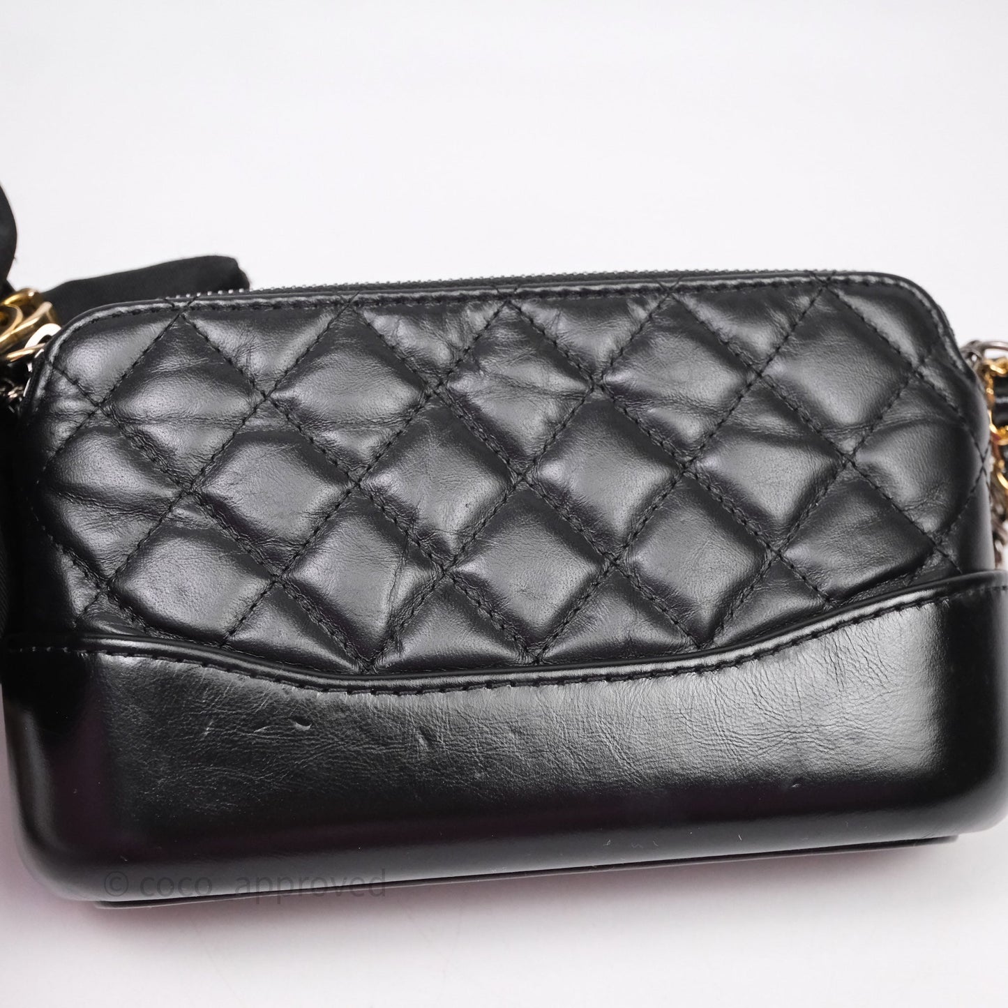 Chanel Gabrielle Clutch With Chain Aged Calfskin Black Mixed Hardware