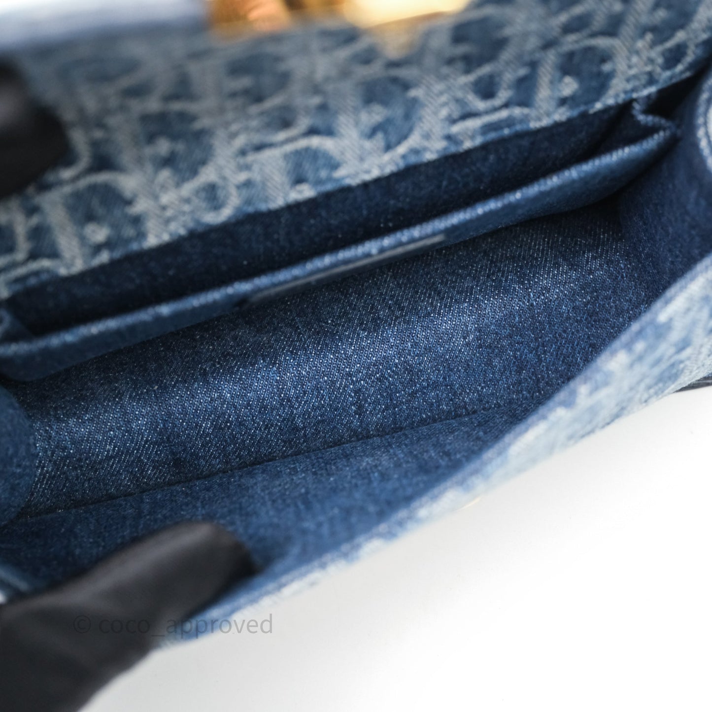 Christian Dior Montaigne East-West Bag Denim With Chain