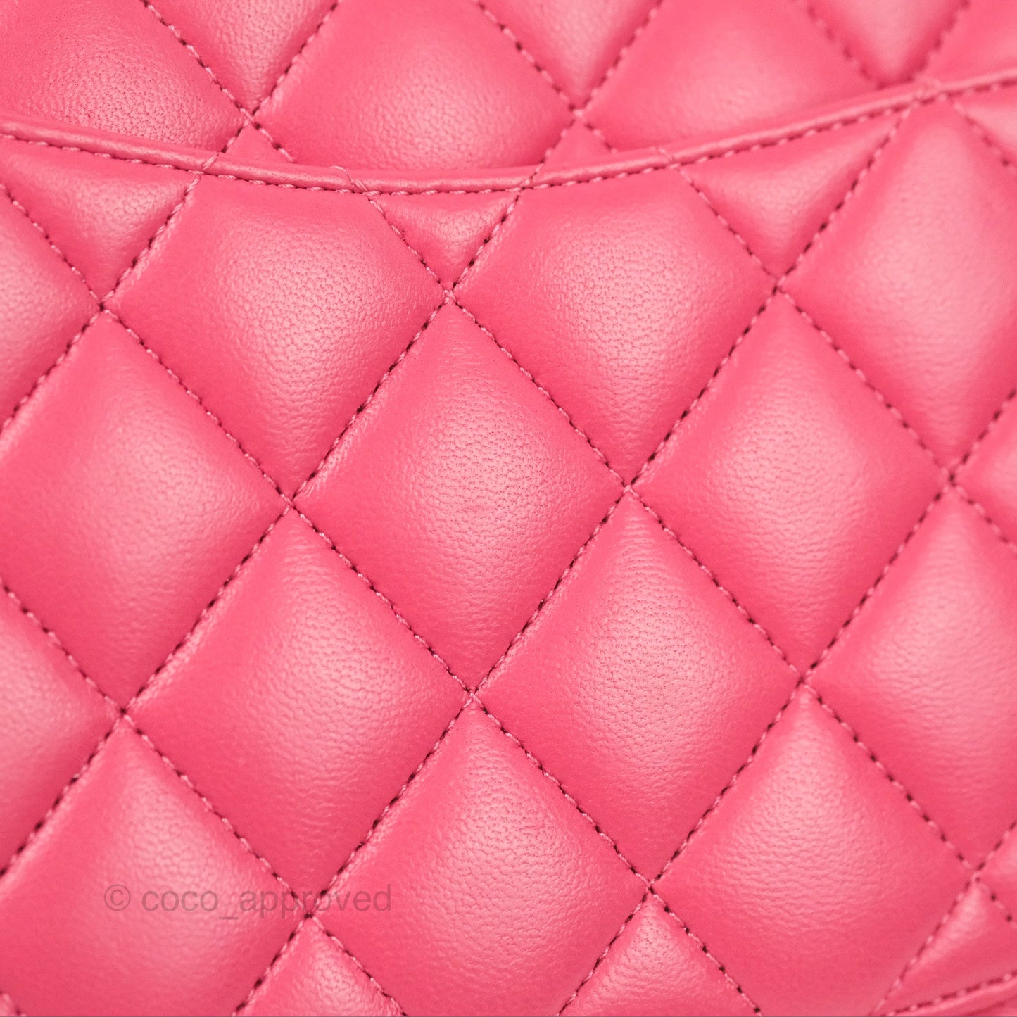 Chanel Classic M/L Medium Flap Quilted Pink Lambskin Silver Hardware
