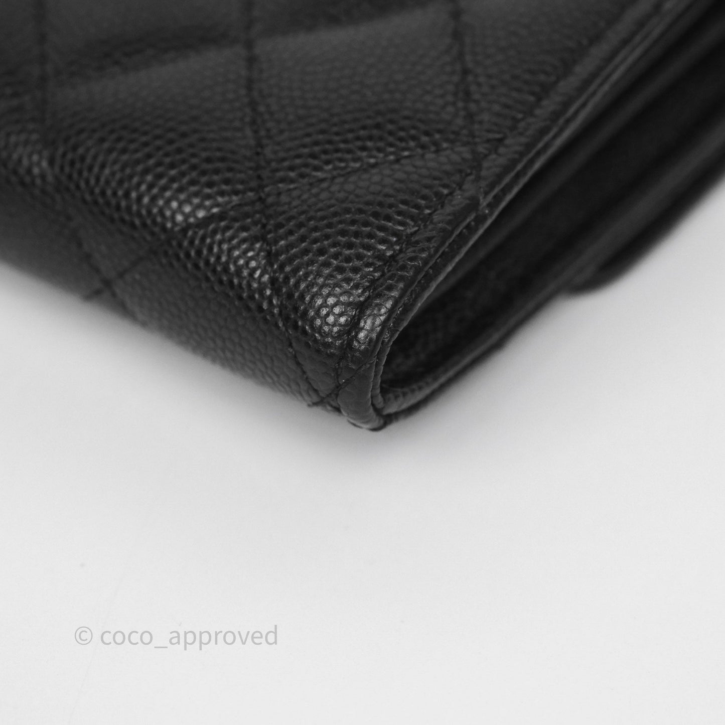 Chanel Classic Medium Flap Wallet Quilted Black Caviar Gold Hardware
