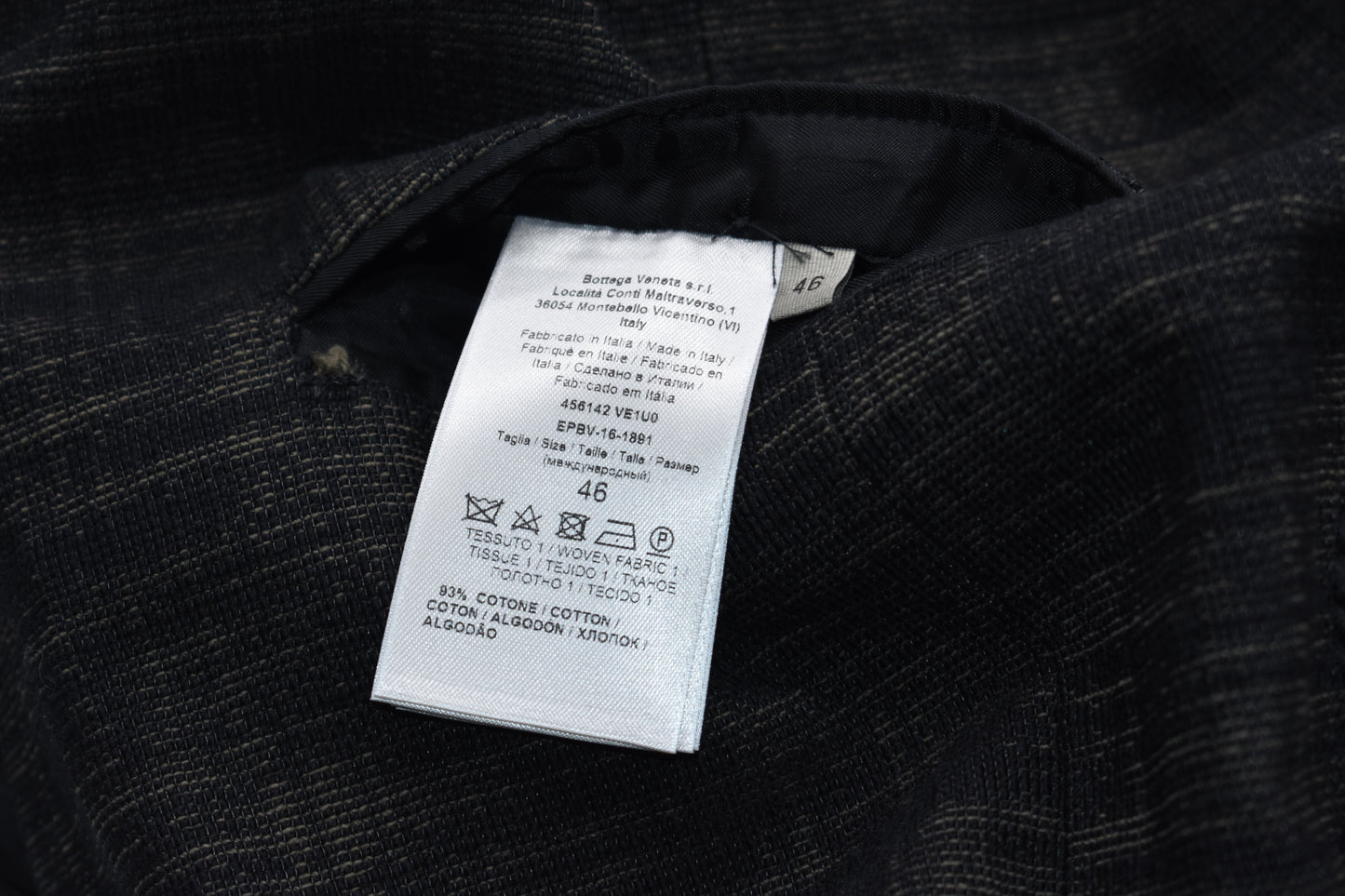 Luxury Bottega Veneta Blazer in Black Print Cotton