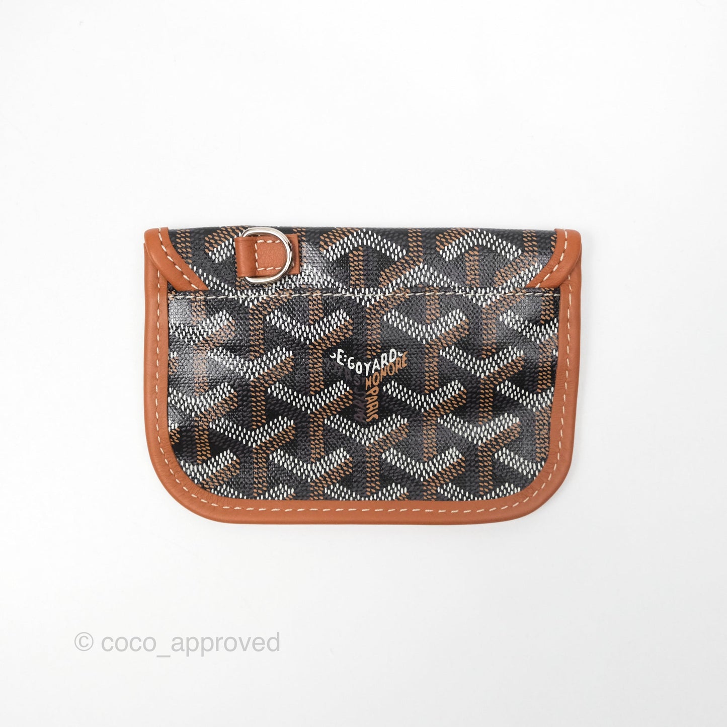 Goyard Anjou Mini Bag Goyardine Canvas Black/ Tan