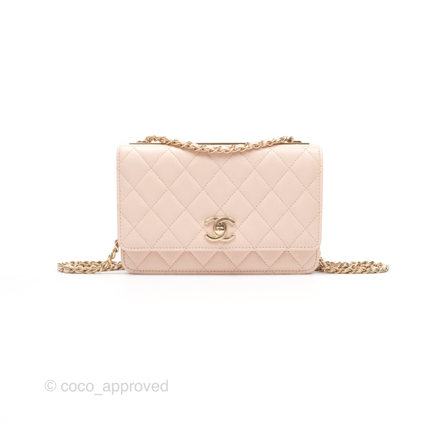 Chanel Trendy CC WOC Quilted Light Pink Lambskin Gold Hardware