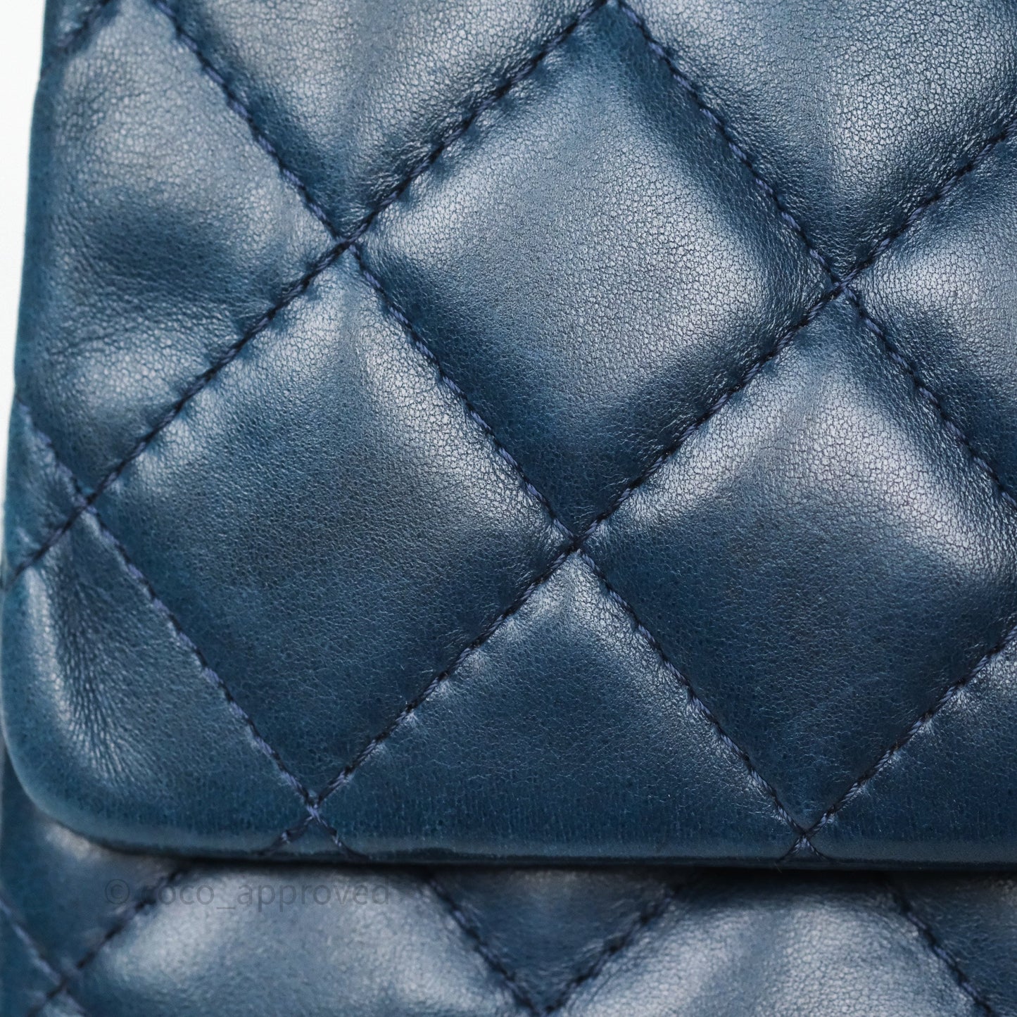 Chanel Reissue 227 Quilted Navy Lambskin Ruthenium Hardware