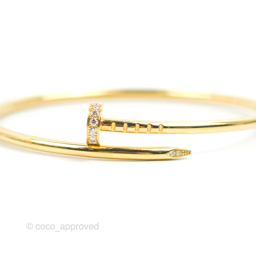 Cartier Juste Un Clou Bracelet 18K Yellow Gold Diamond
