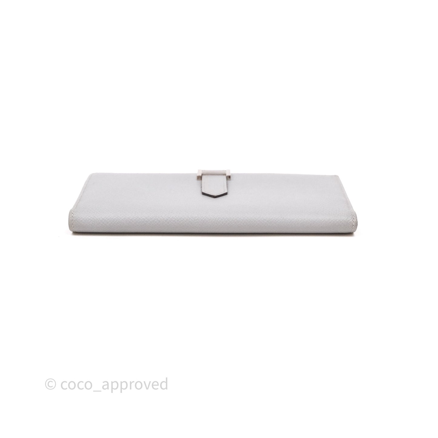 Hermès Bearn Long Wallet Gris Epsom Palladium Hardware