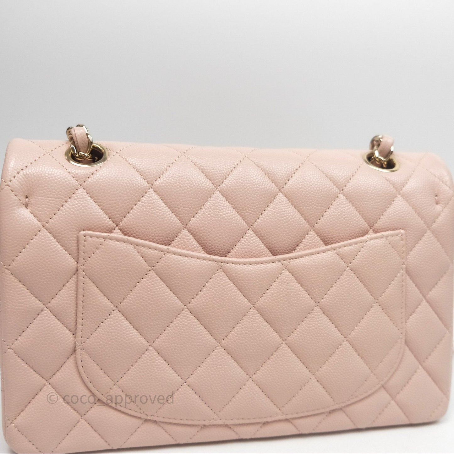 Chanel Small Classic Quilted Flap Pink Caviar Gold Hardware