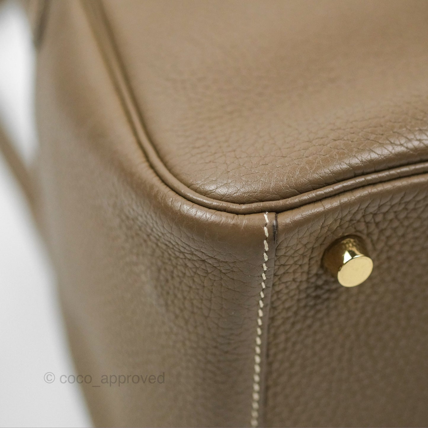 Hermès Lindy 26 Etoupe Clemence Gold Hardware