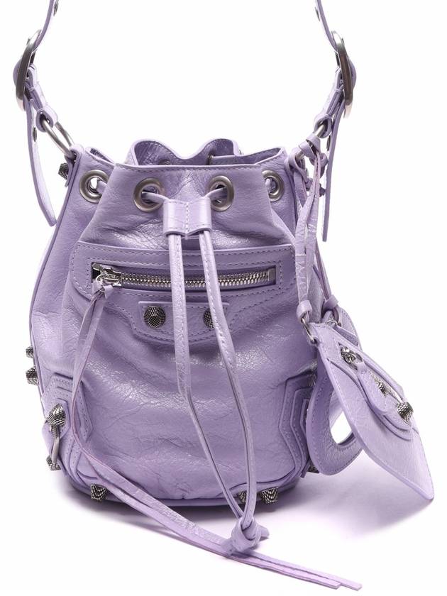 Luxury Balenciaga Le Cagole Bucket Bag Purple