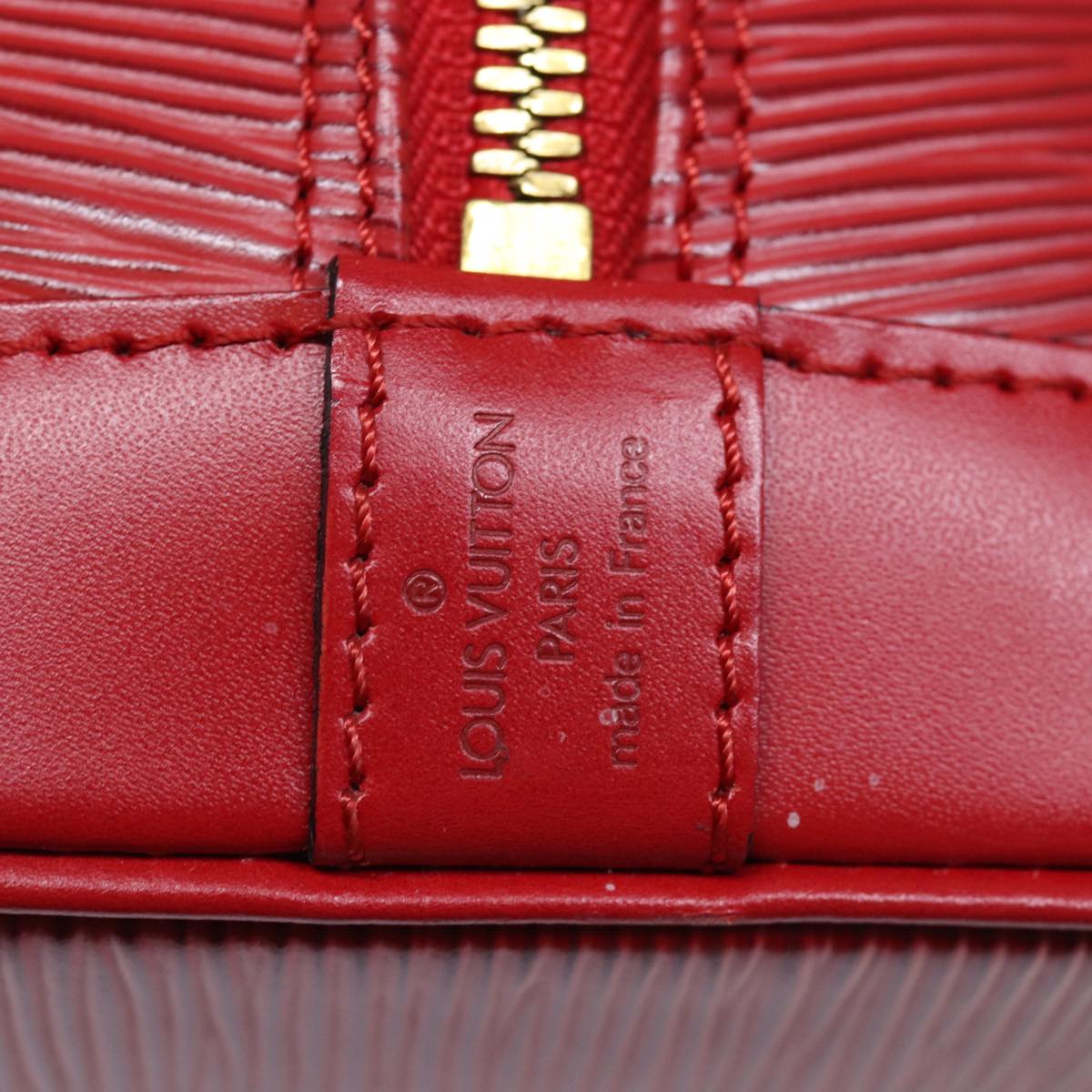 LOUIS VUITTON Epi Alma Hand Bag Castilian Red M52147 LV 73846