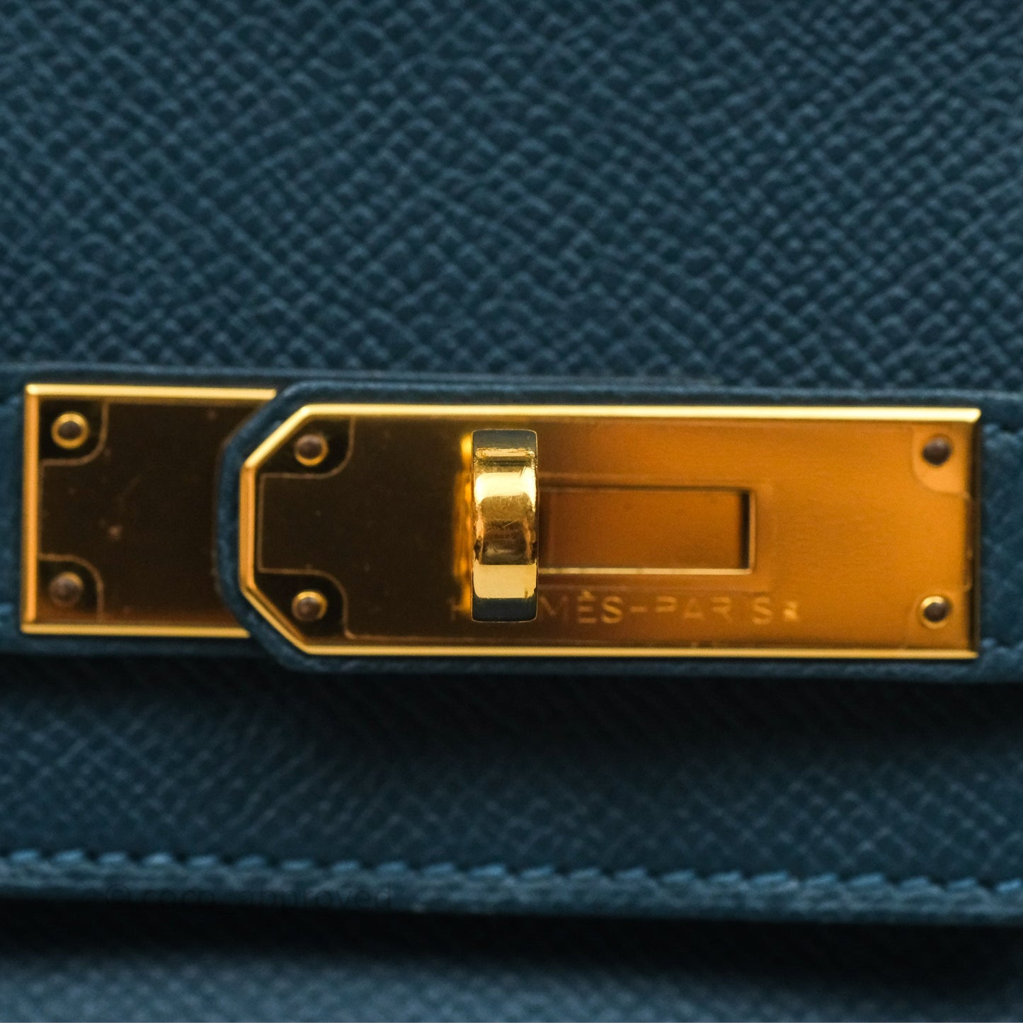 Hermès Birkin 30 Retourne Bleu de Prusse 7P Epsom Gold Hardware
