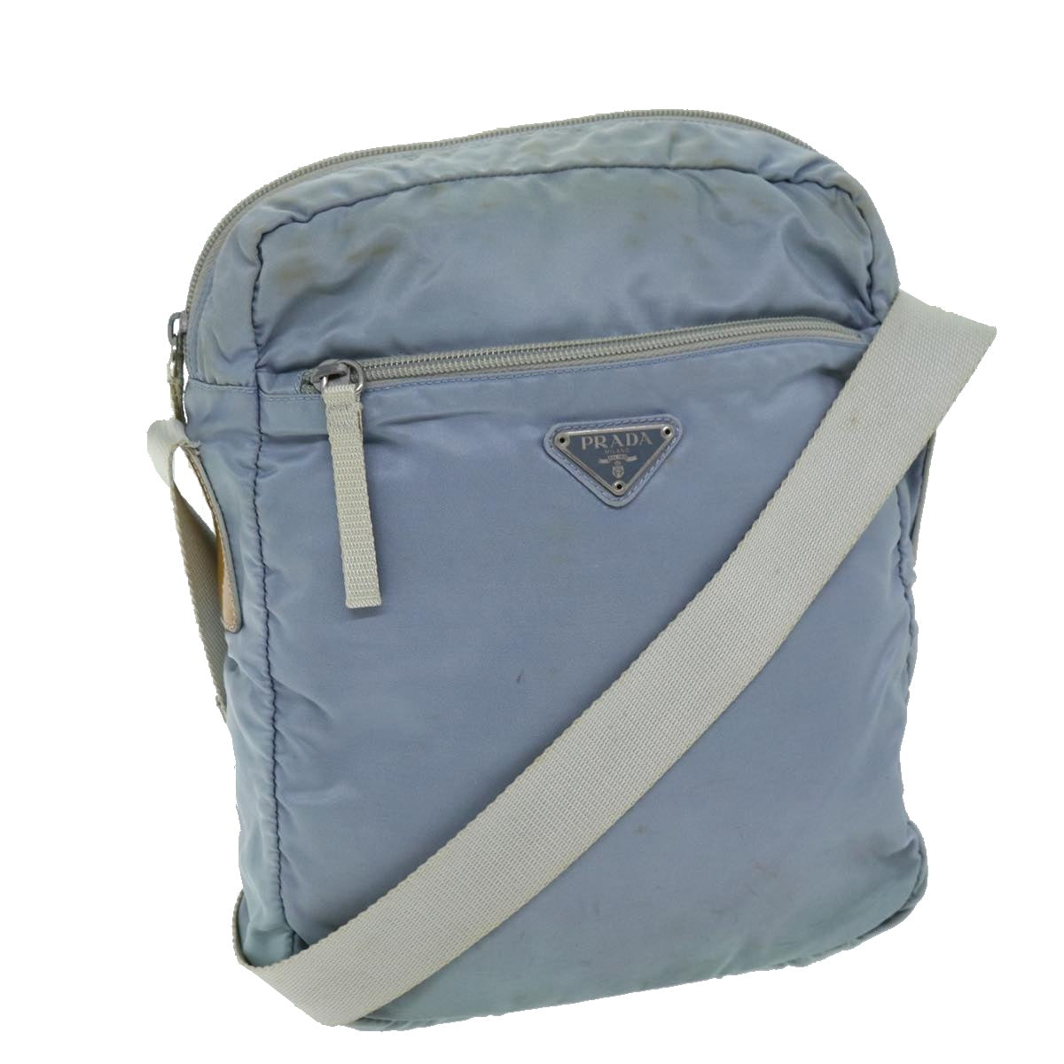 Luxury PradaShoulder Bag Nylon Light Blue 73872