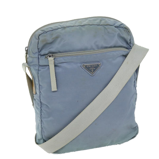 Luxury PradaShoulder Bag Nylon Light Blue 73872
