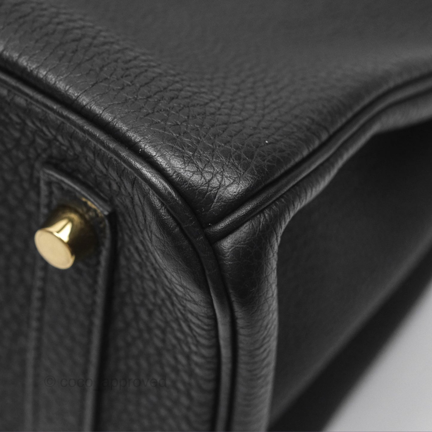 Hermès Birkin 30 Retourne Black Noir 89 Togo Gold Hardware