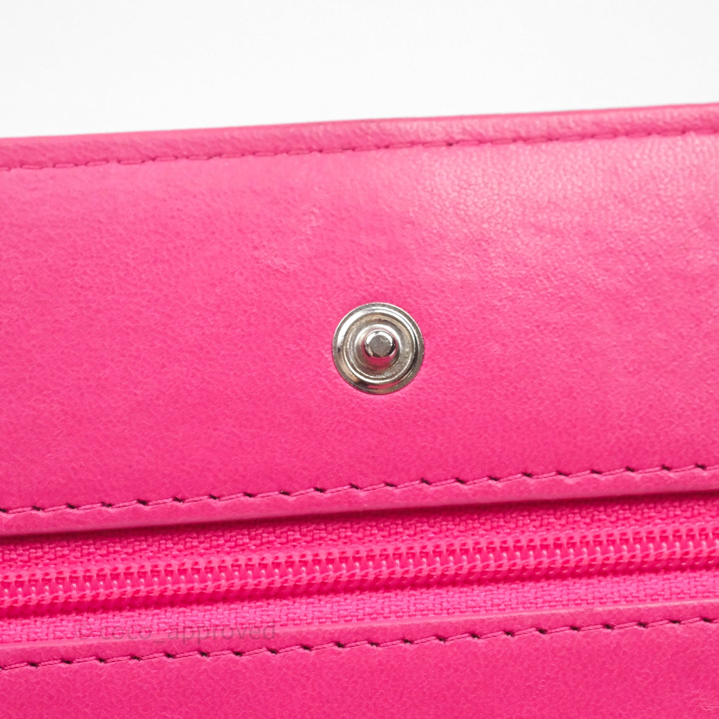 Chanel Quilted Wallet on Chain WOC Pink Lambskin Silver Hardware